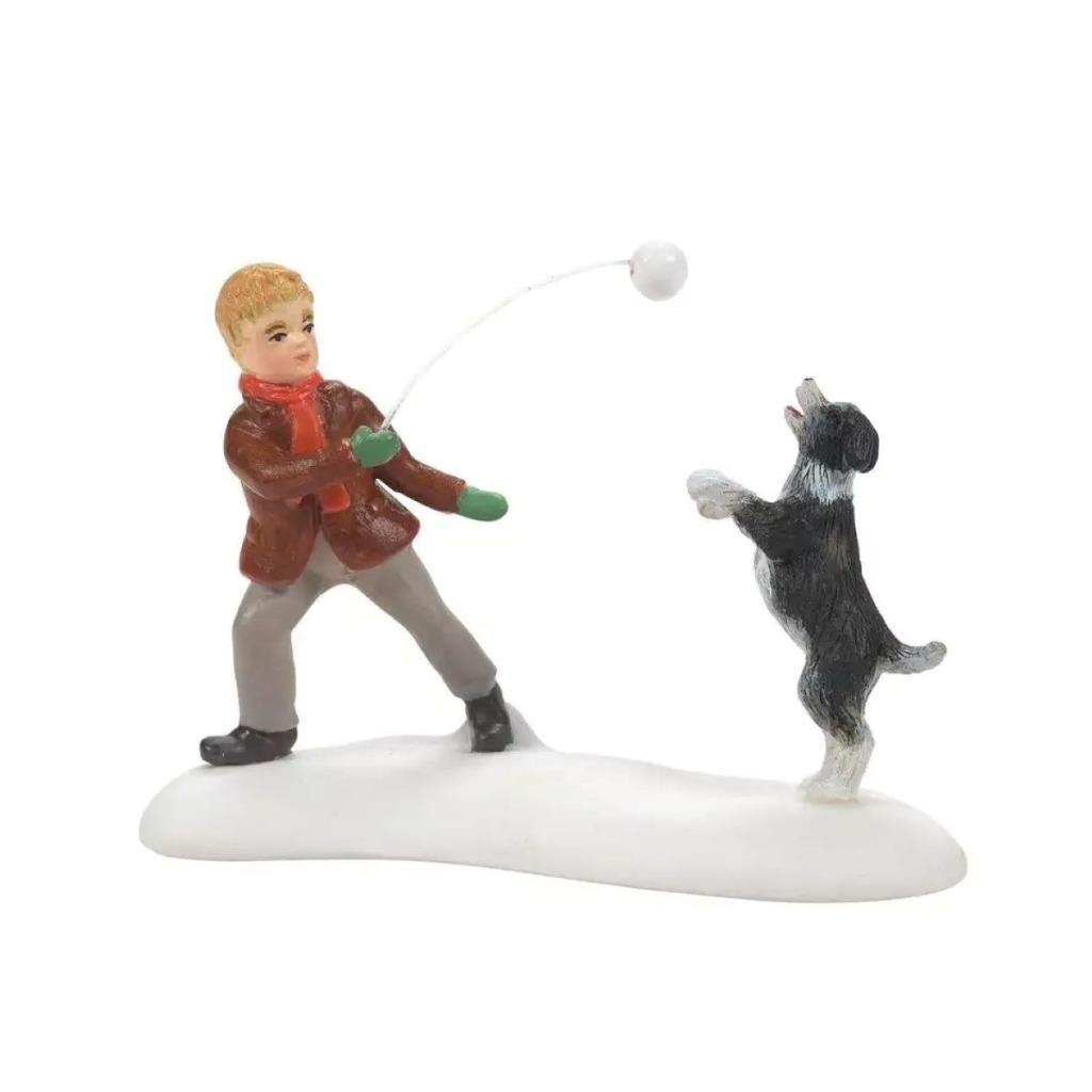 Dept 56 Dickens’ WINTER GAME OF CATCH #6010458 NRFB 2023 Village Acc boy dog*