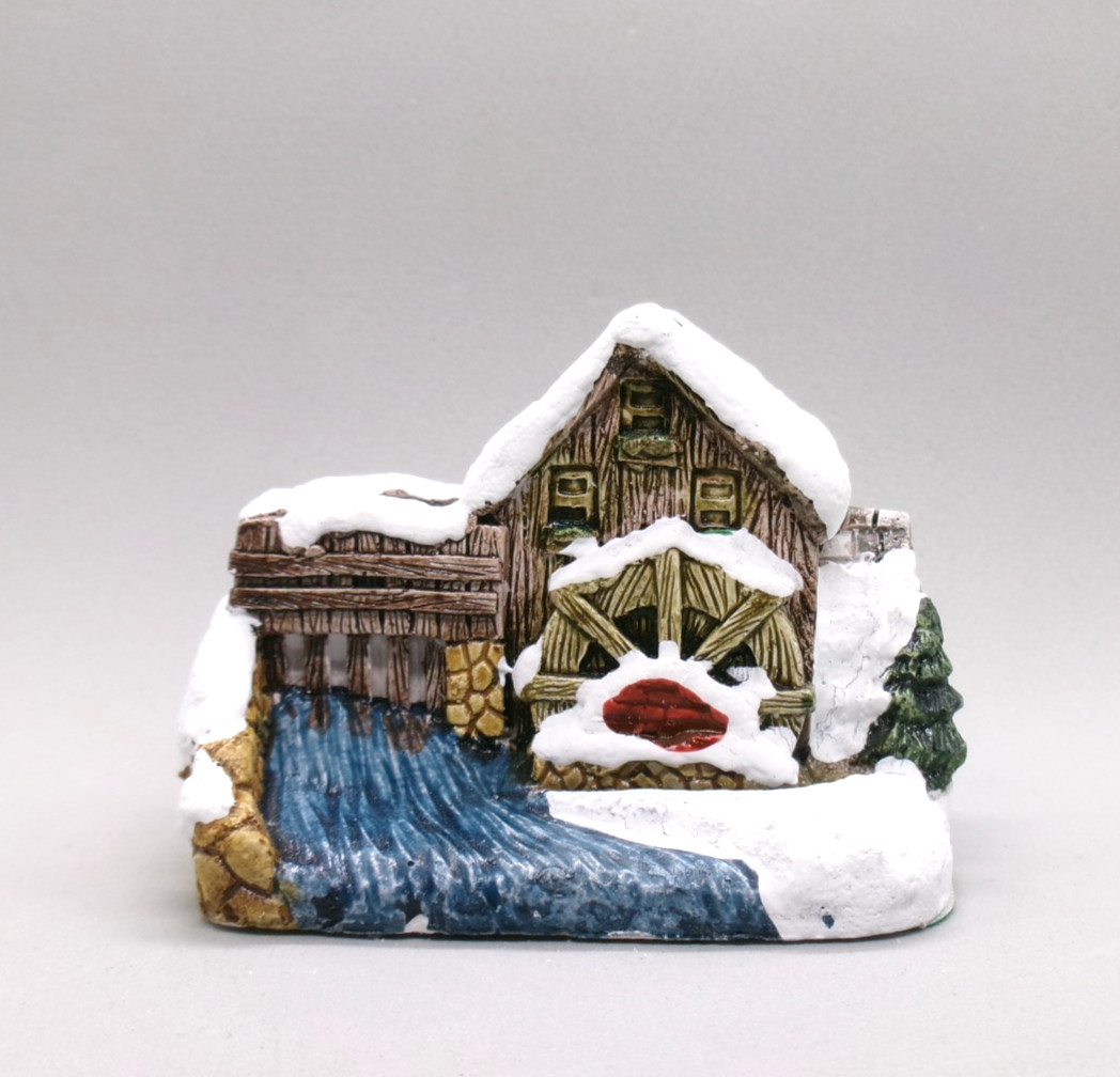 Vintage RSVP Grist Mill American Rustic Series Country Christmas Cottage 1989