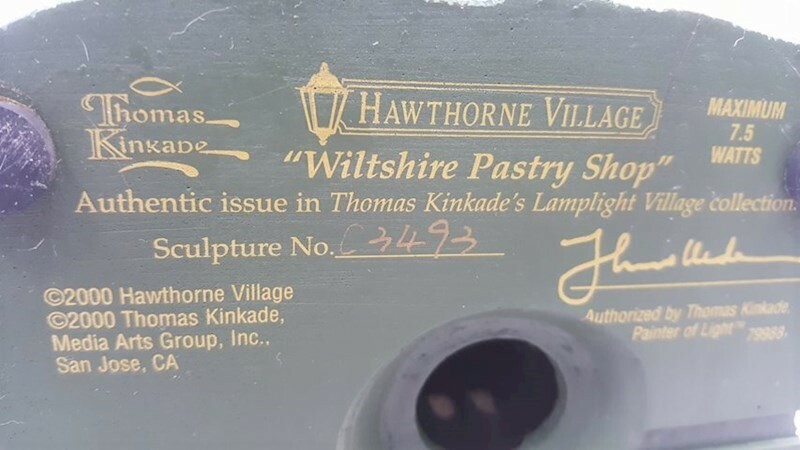 Thomas Kinkade Hawthorne Cottages Set of 3 Excell. Price approx. size 10″