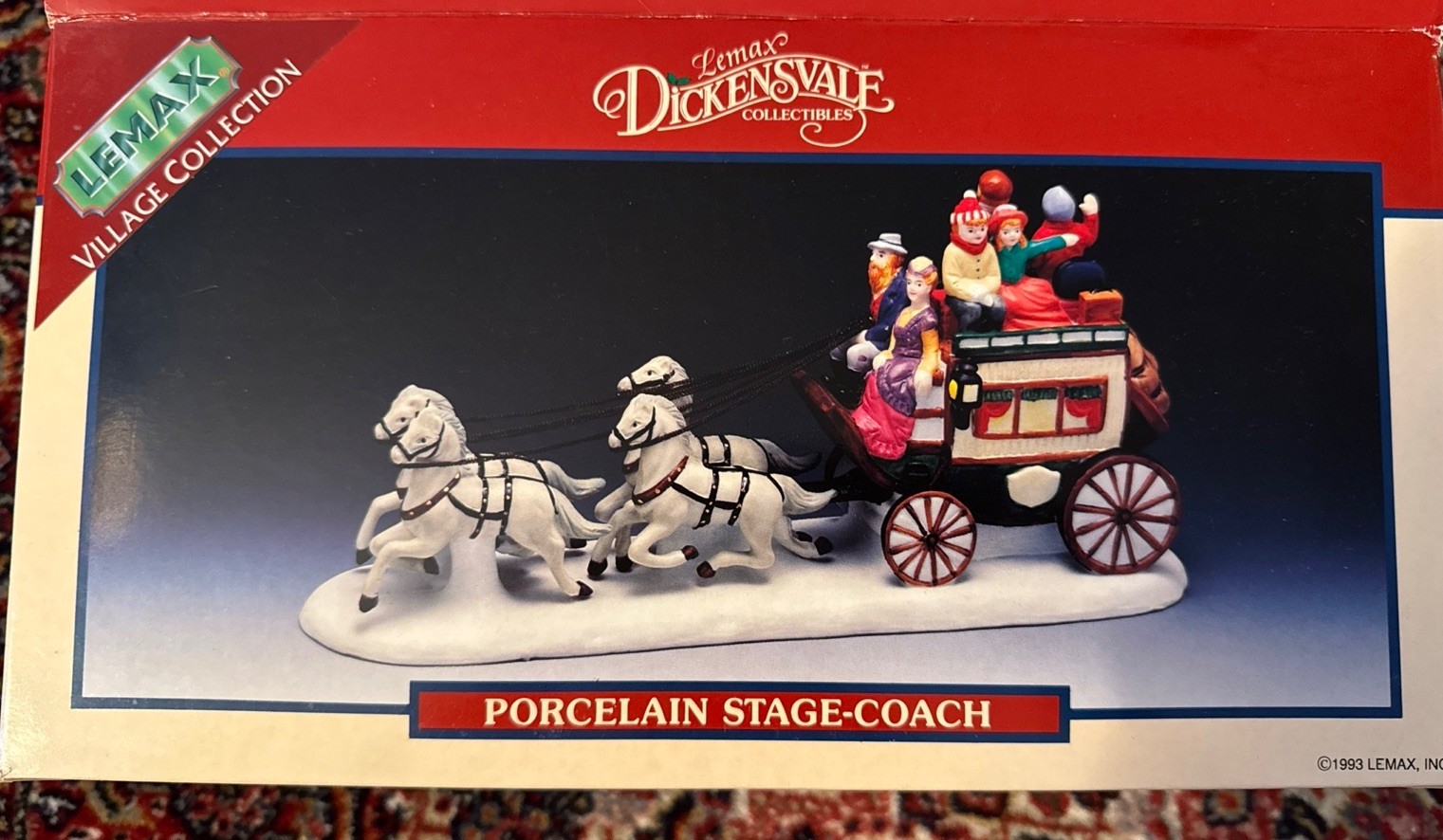 LEMAX Porcelain Country Sleigh Ride Dickensvale #33091 Christmas Decor Boxed