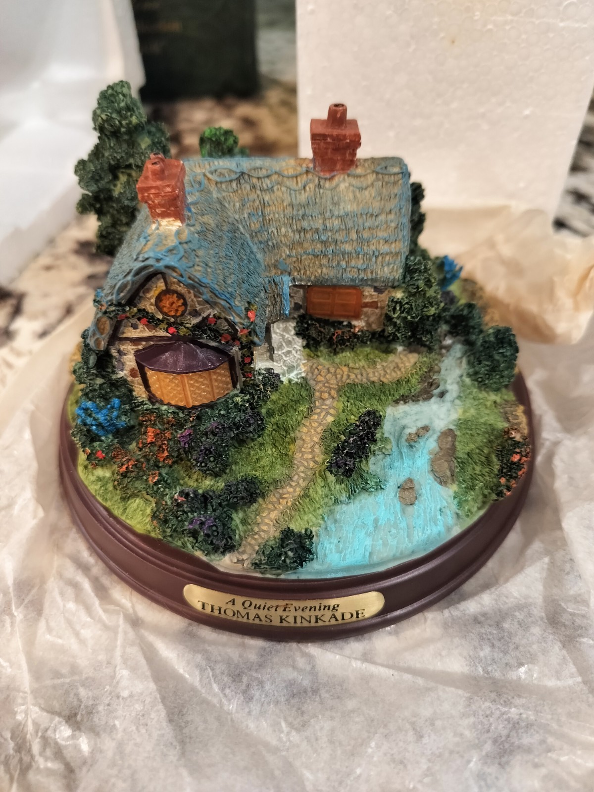 Lot 4 Thomas Kinkade Lighted Cottages Memories Of Home Collection Vintage COA