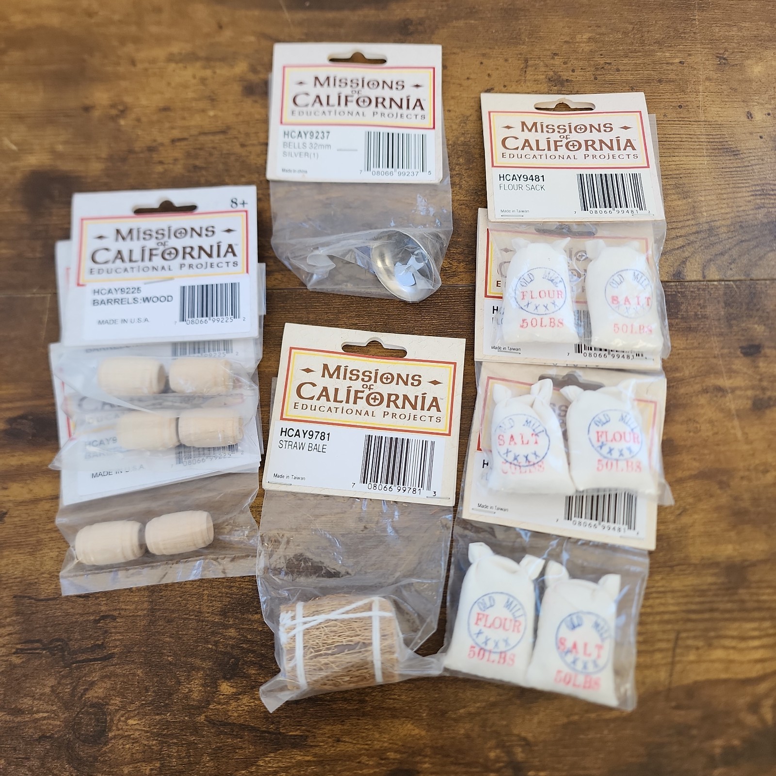 Lot Of 8 Missions Of California Educational Projects Diorama Accessories New