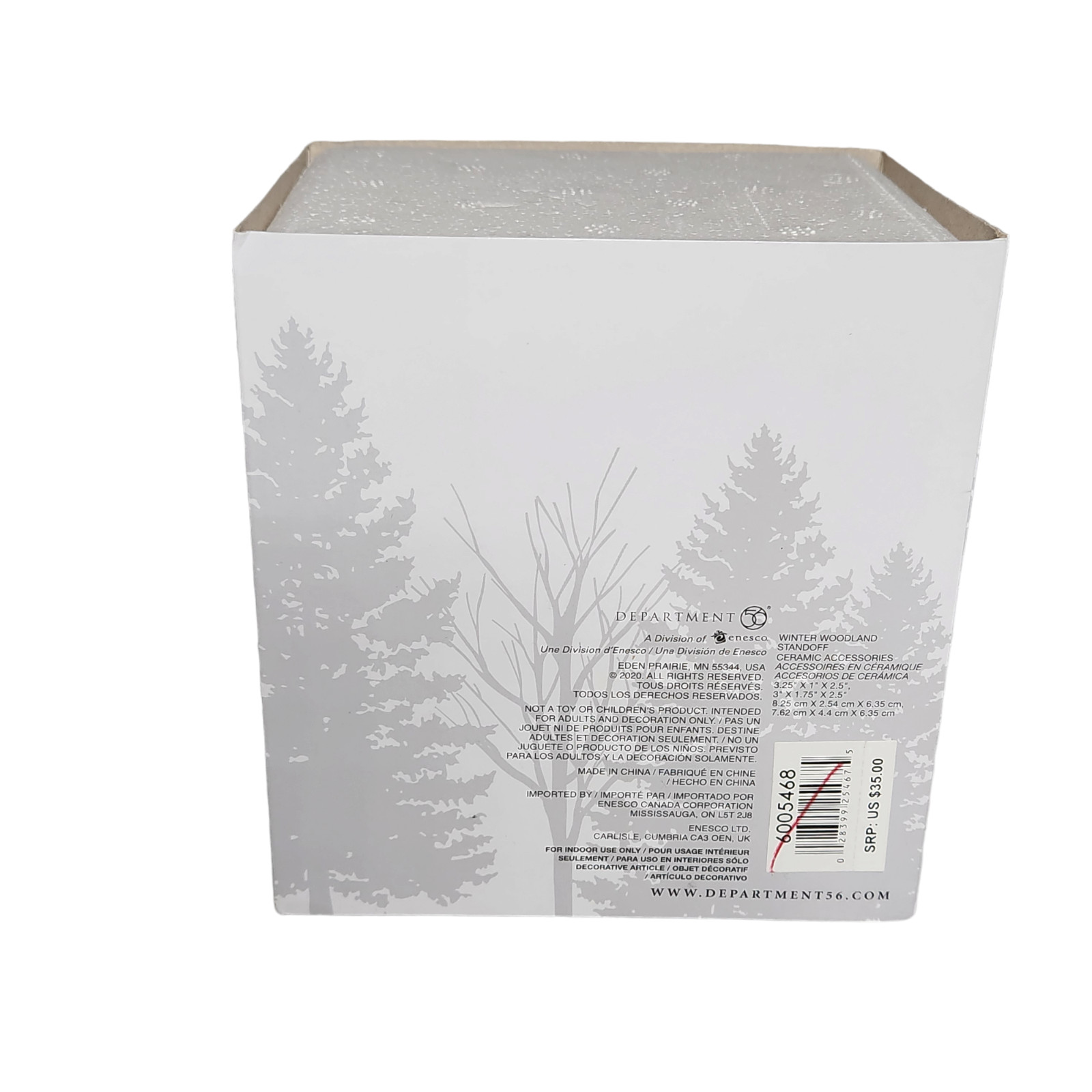 Department 56 Snow Village Winter Woodland Standoff Set of 2 IOB 6005468