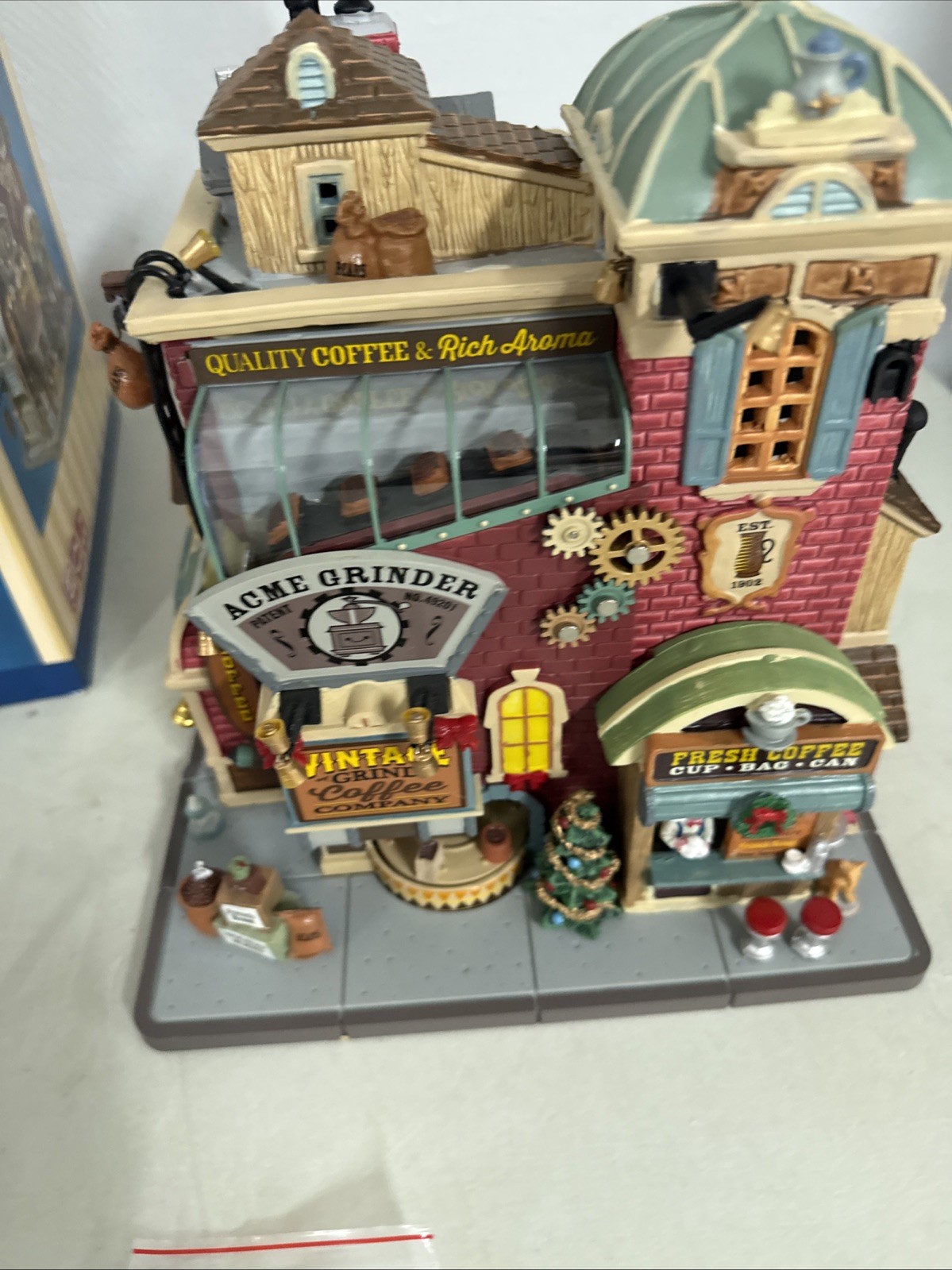 Lemax Grind Coffee Company Lighted & Sounds Tested Working Animated In Box