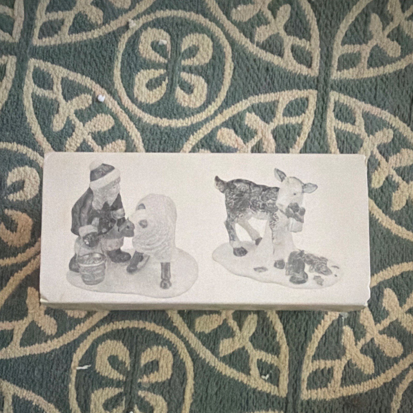 Department 56 Snow Village Christmas at the Farm Hand Painted Ceramic Set of 2