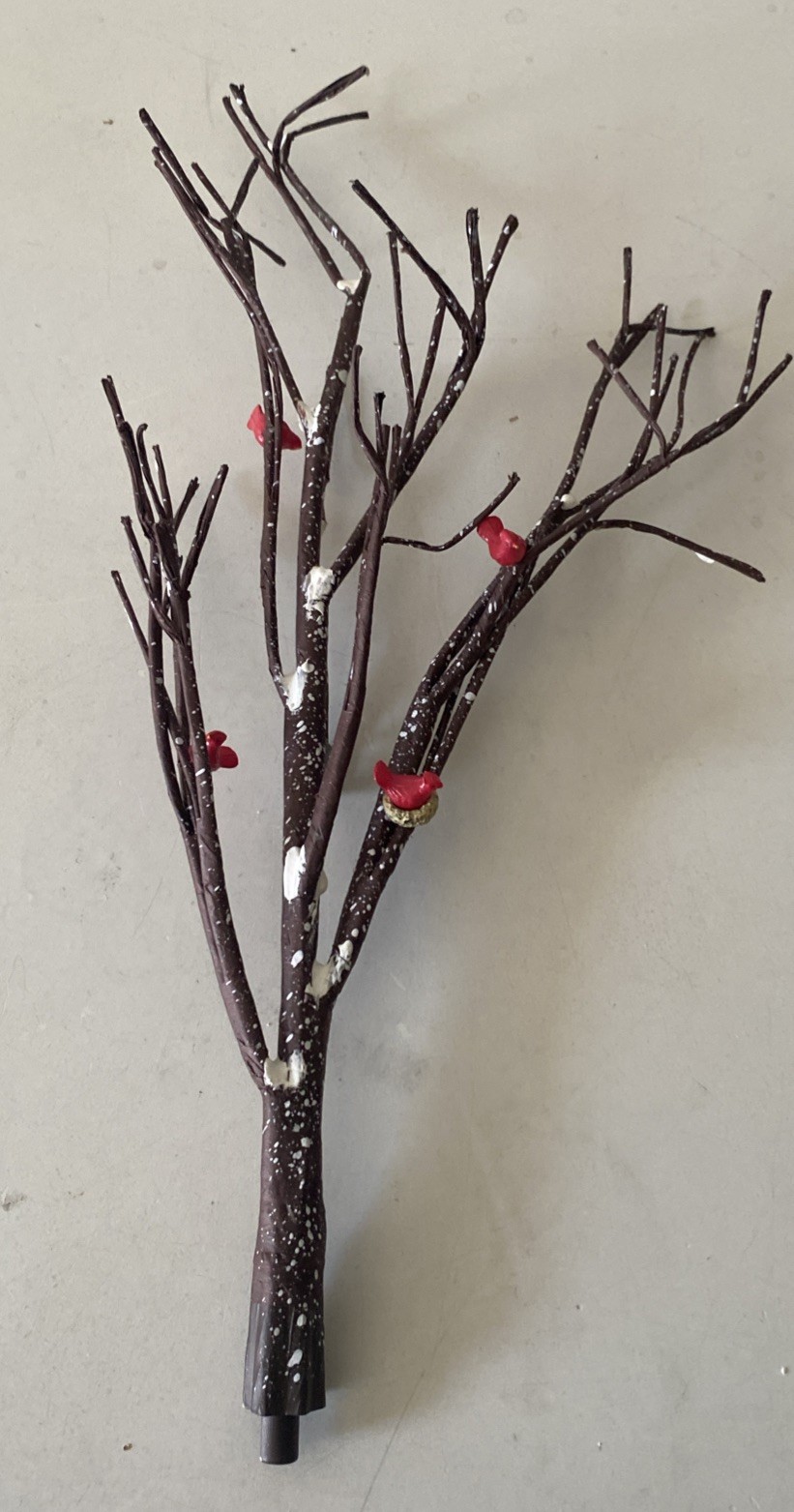 Dept 56 All Around the Park Village Bare Branch Tree Red Birds Replacement