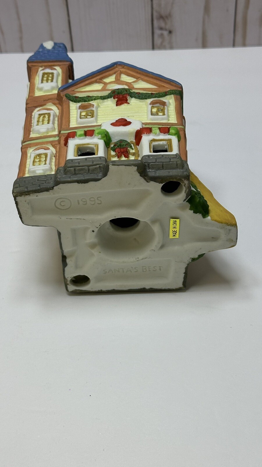 Vintage Christmas Holiday 1995 Santas Best Porcelain Village House Victorian