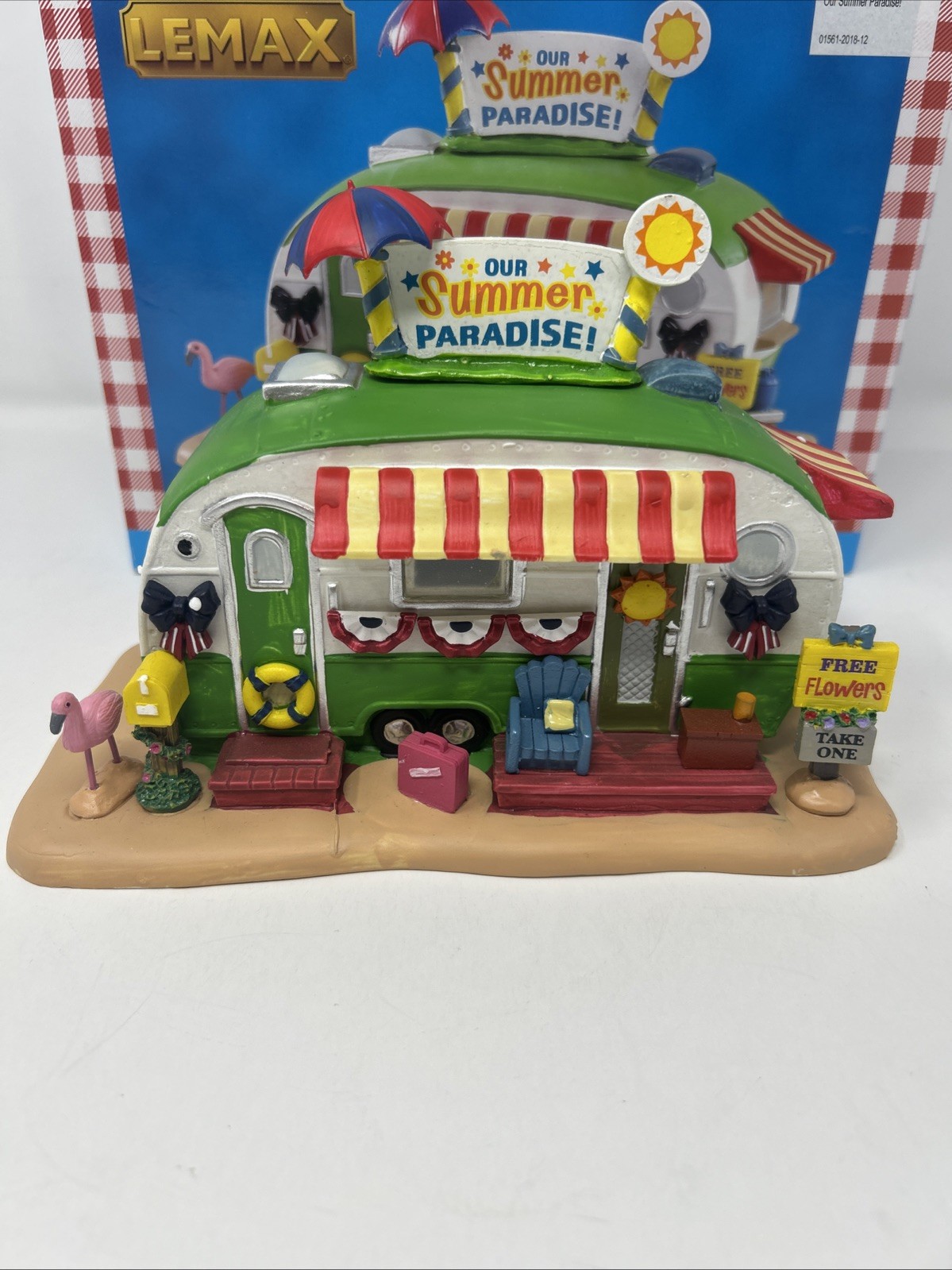 Lemax Our Summer Paradise Porcelain Lighted Camper 95453