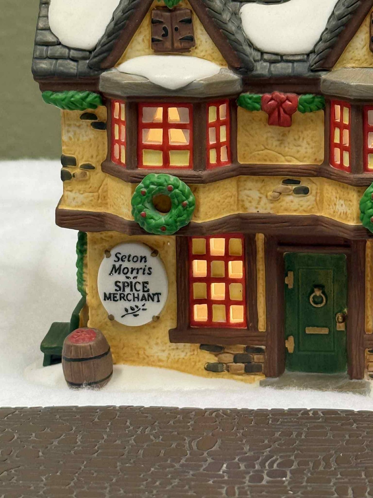 Department 56 Village Set Seton Morris Spice Merchant Lighted Christmas Cottage