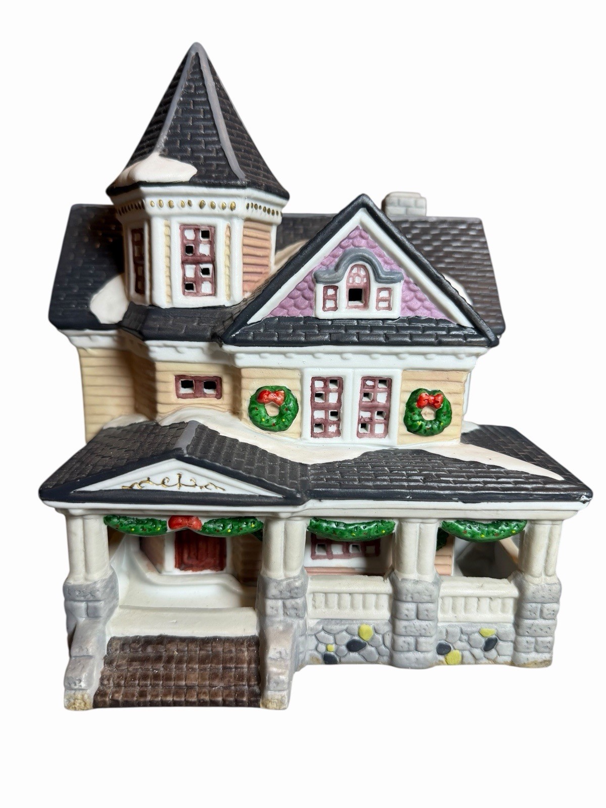 Copperfield Keepsake Porcelain Lighted Christmas Village House- Victorian Home