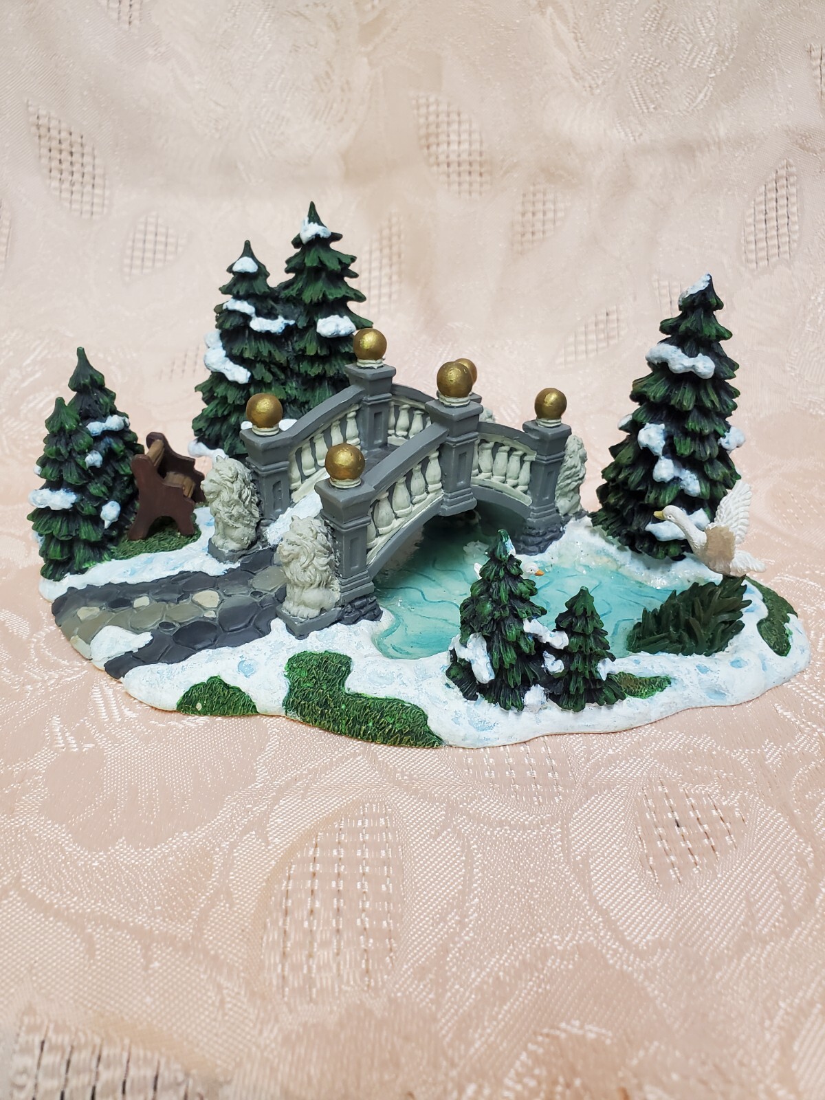 Stone Bridge Lake Park Landscape Traditions Lighted Village 59979 Replacement