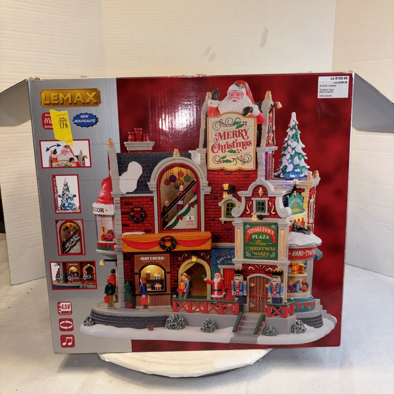 Lemax #05700 Tinseltown Plaza (2020) NIB Sounds, Lights, and Animation