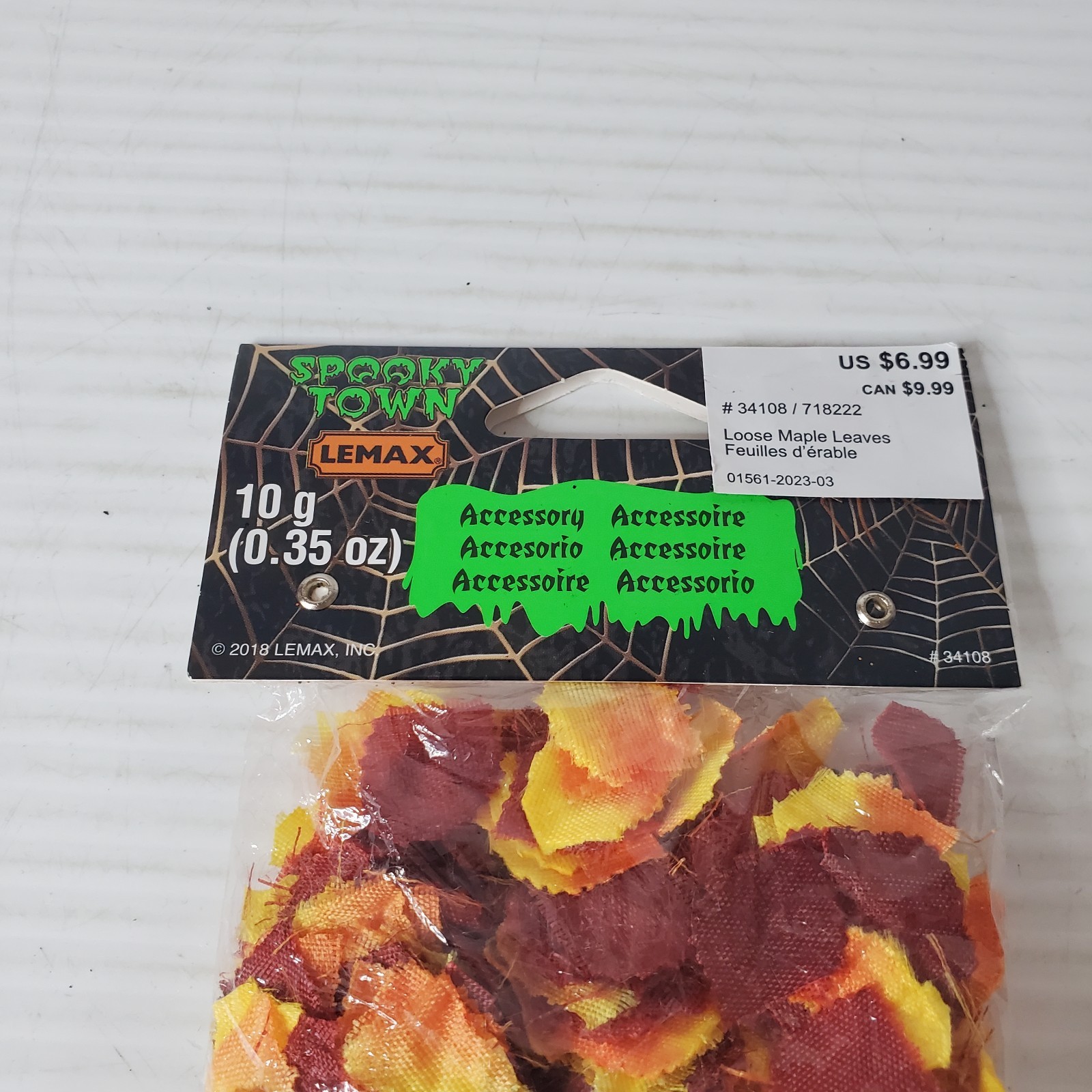 Lemax Spooky Town Autumn Fall Leaves New Sealed Pack