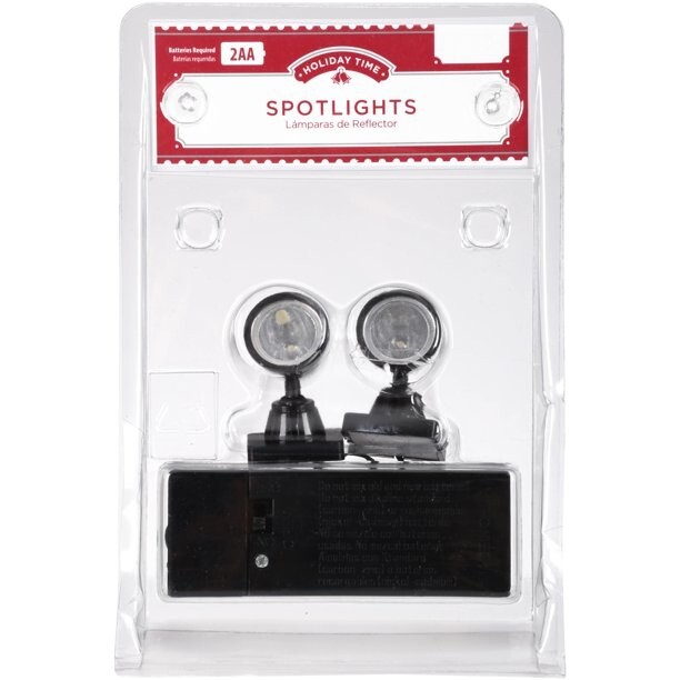 HOLIDAY TIME CHRISTMAS VILLAGE HOUSE ACCESSORIES – 2 BRIGHT SPOT LIGHTS