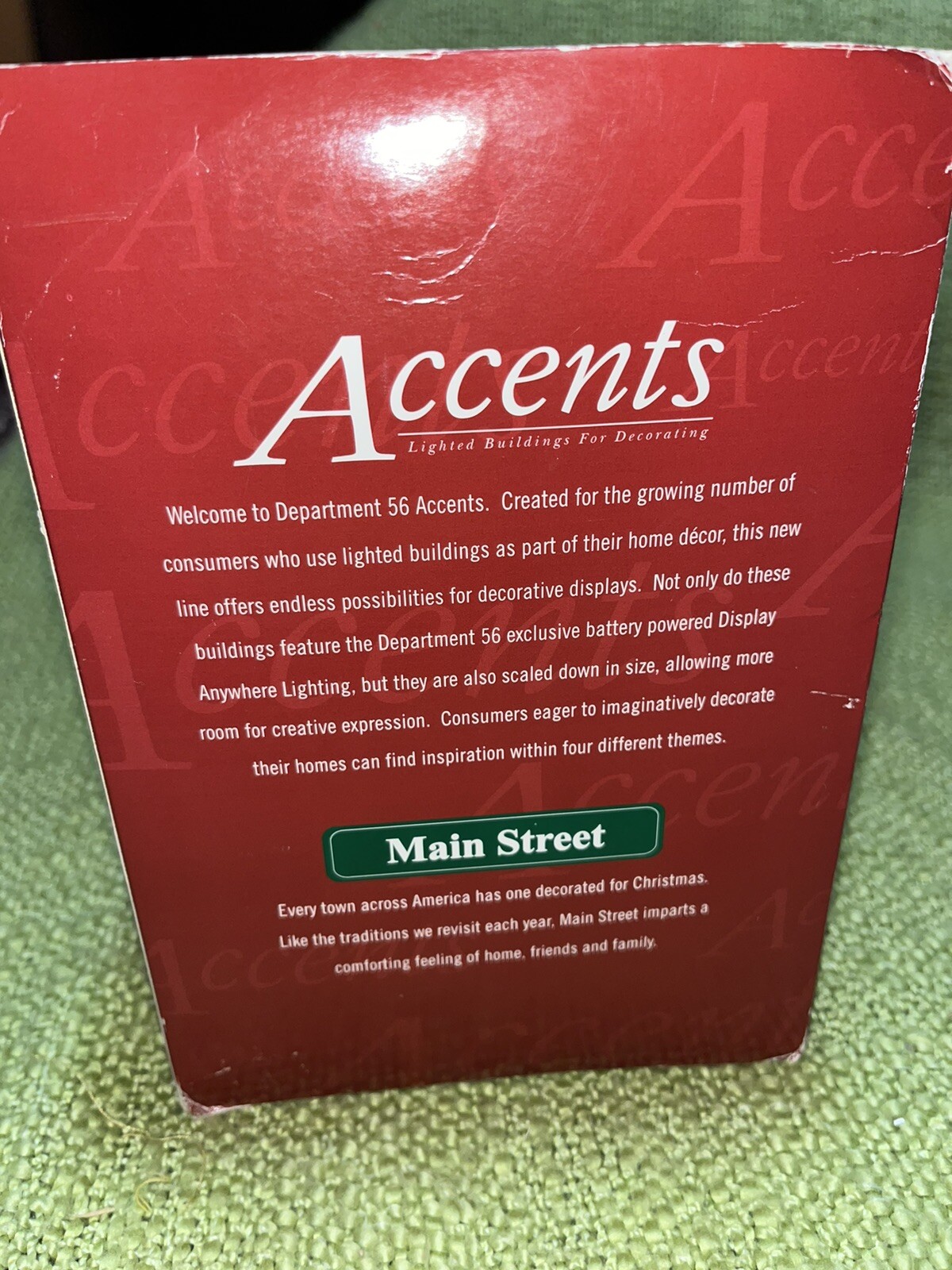 Dept 56 Accents Main Street Toy Shop ,Display Anywhere Lights, Works, in Box