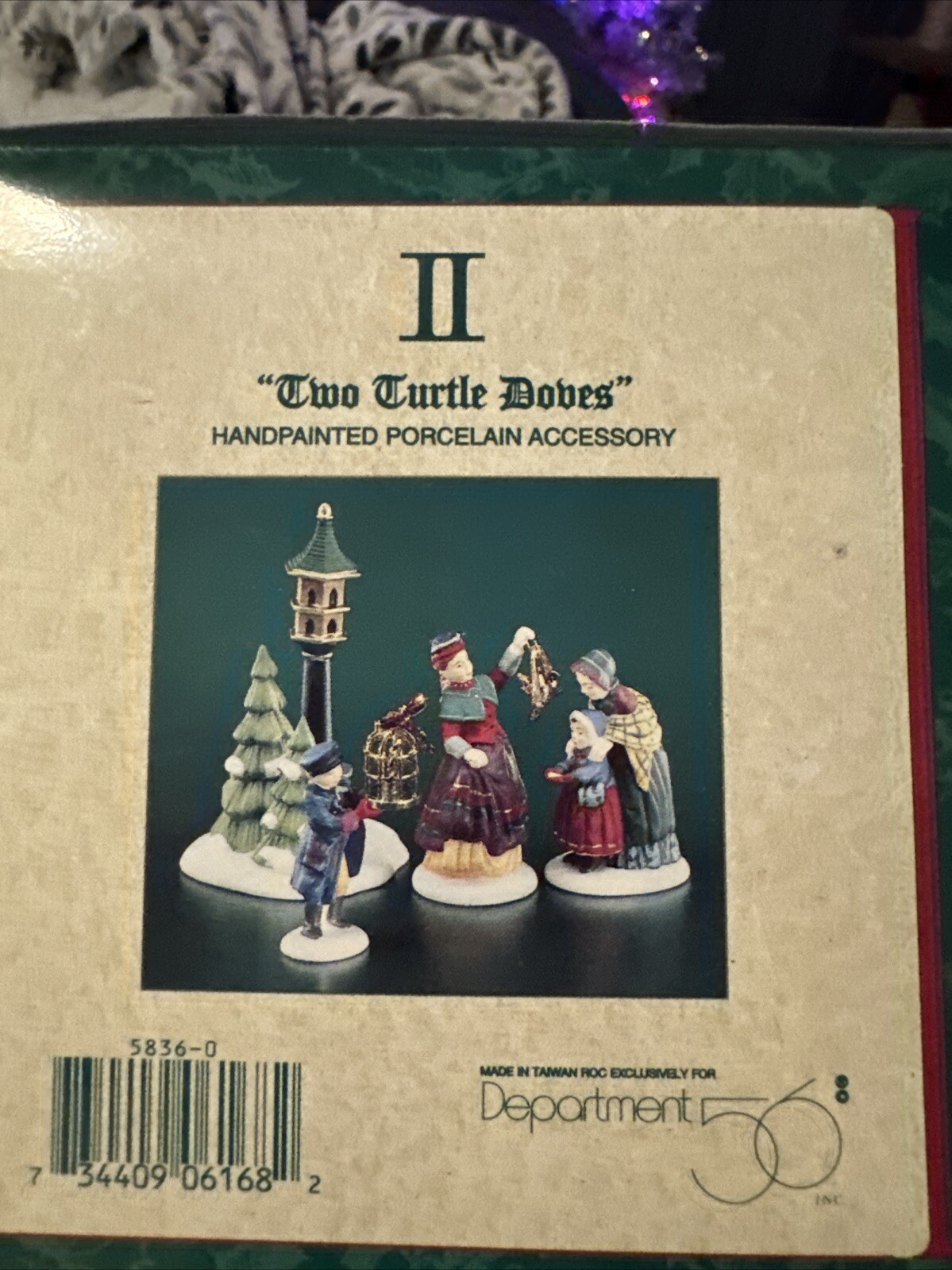 Dept 56 12 Days of Dickens Village Christmas 4 Pc Set Two Turtle Doves 5836-0 II