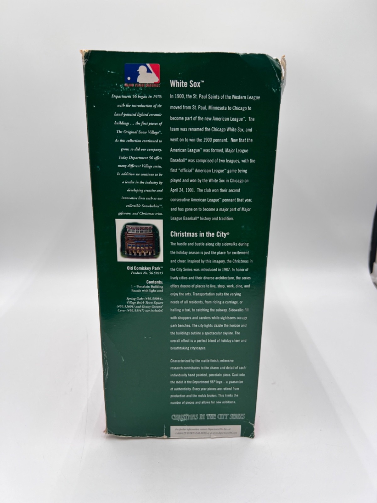 Dept 56 Old Comiskey Park White Sox Christmas In The City 56.59215 w/ Box