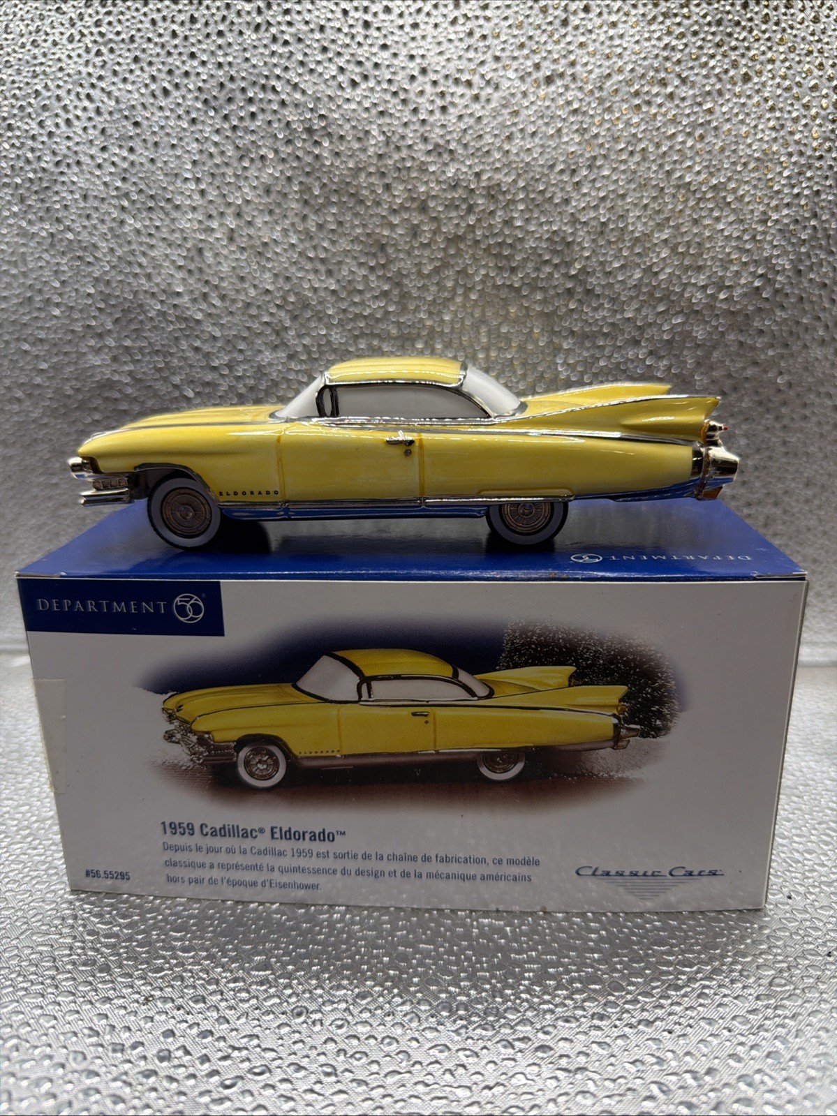 Dept 56 Snow Village Classic Cars 1959 Yellow Cadillac Eldorado Retired ~MIB