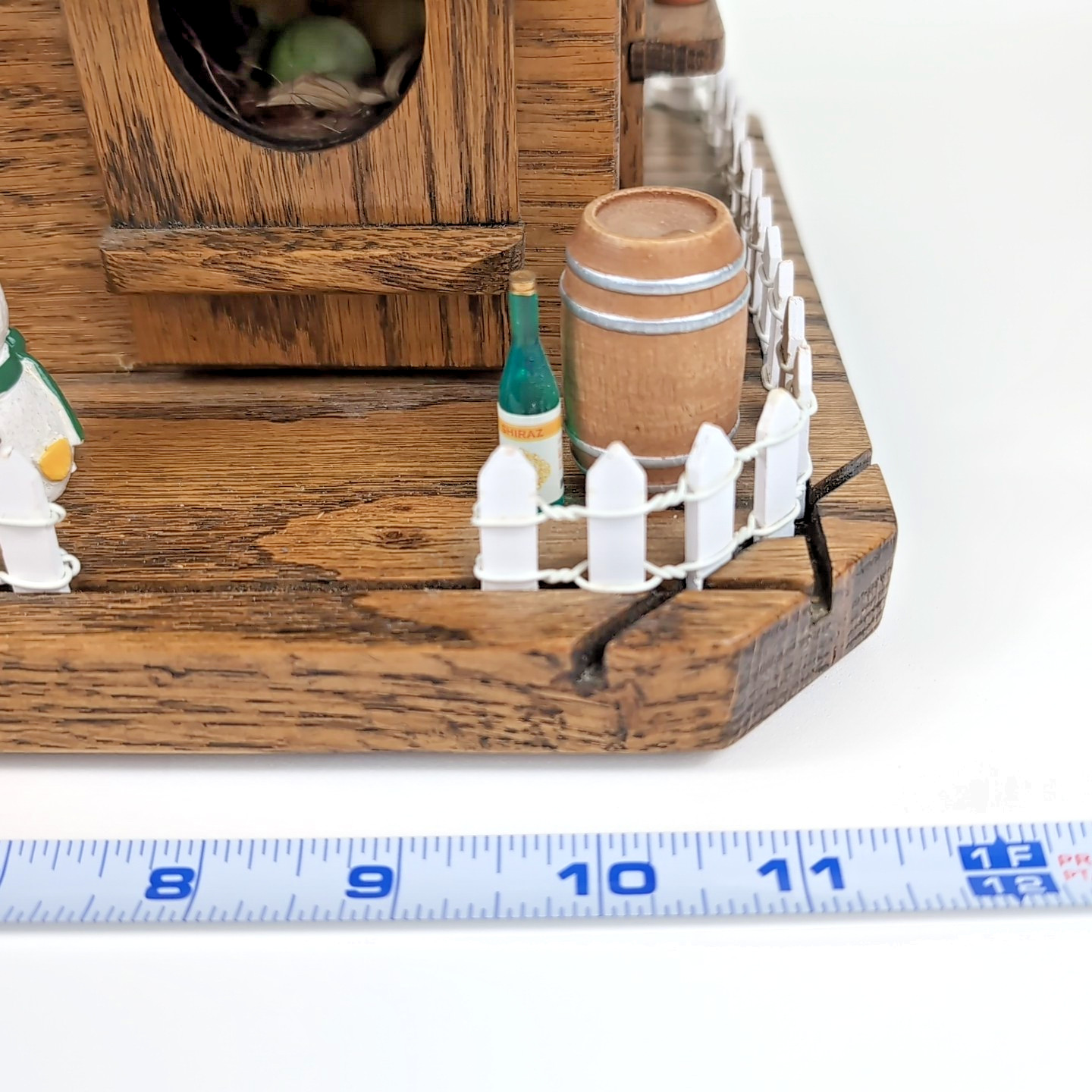 Handmade Old World European Christmas French Wine Crate 12″ Cottage Cabin LIGHTS