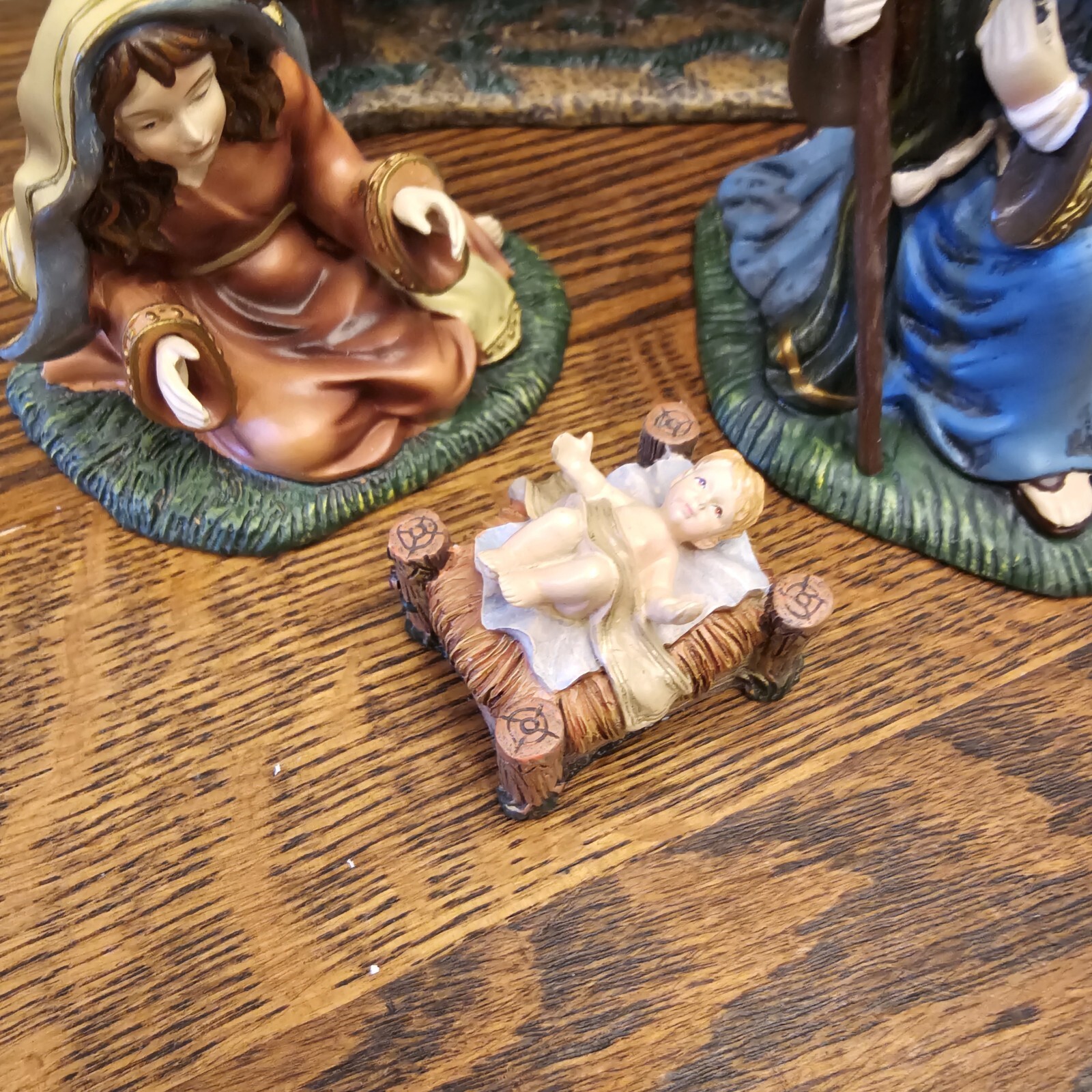 Thomas Kinkade The Holy Family & Holy Night Creche, Nativity Hawthorne Village