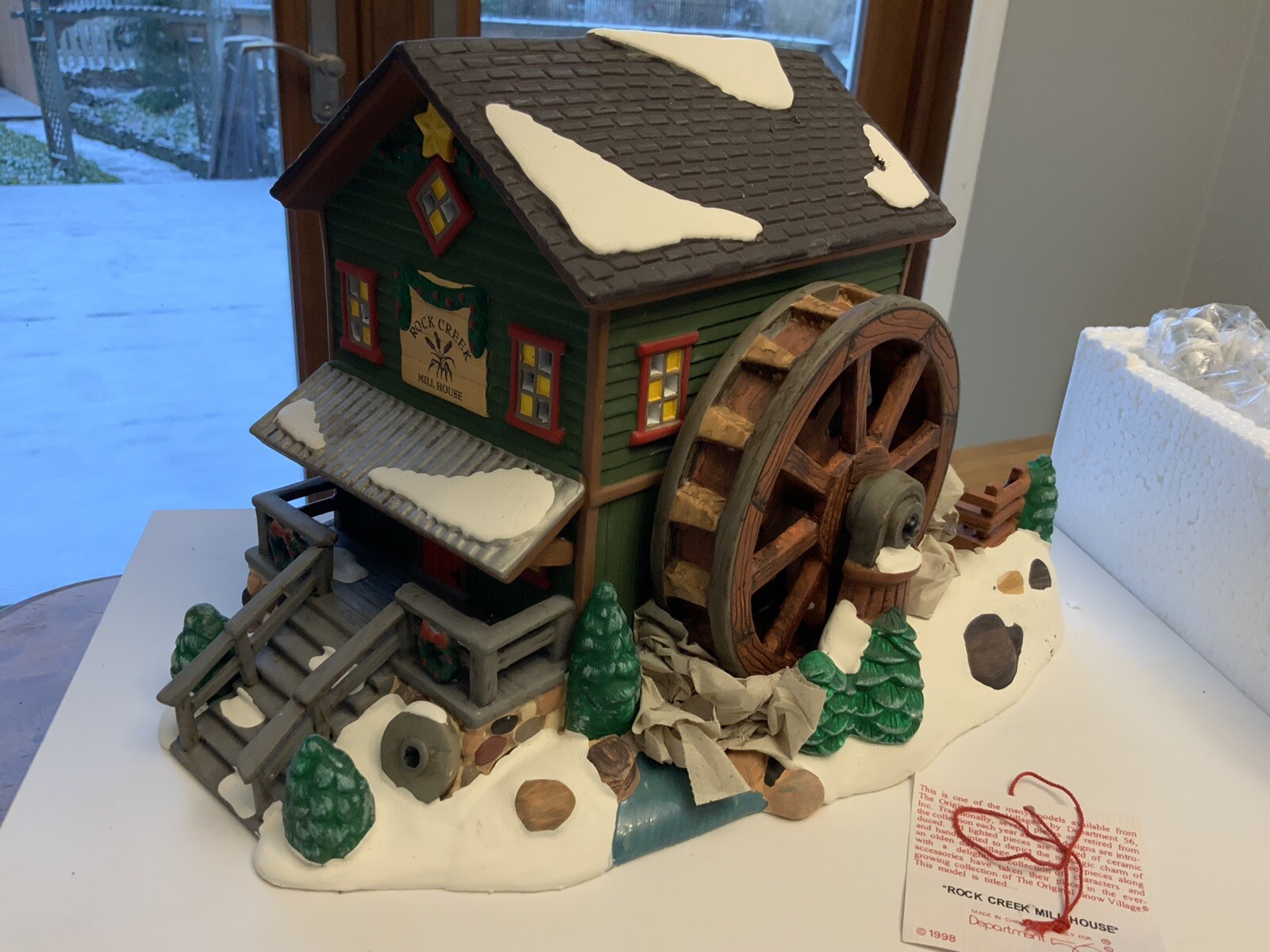 DEPT 56 #54932 “Rock Creek Mill House” 1998 NIB W/ Tag & Working Light