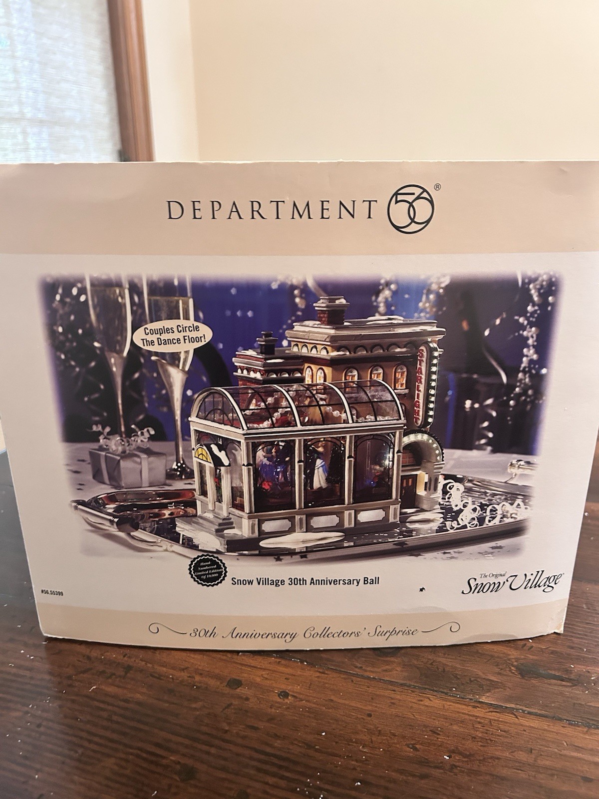 30TH ANNIVERSARY BALL ORIGINAL SNOW VILLAGE DEPT 56 Working Lights And Animation