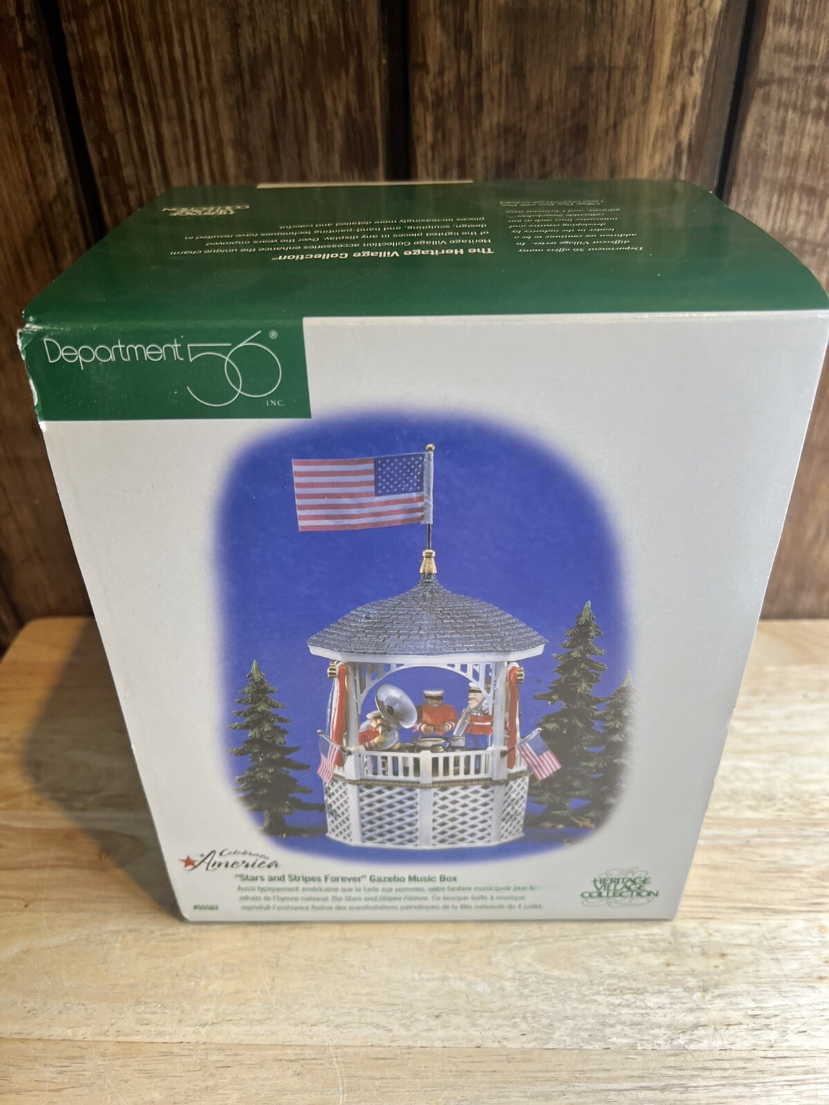 Dept 56 #55502 Stars and Stripes Forever Gazebo Music Box READ