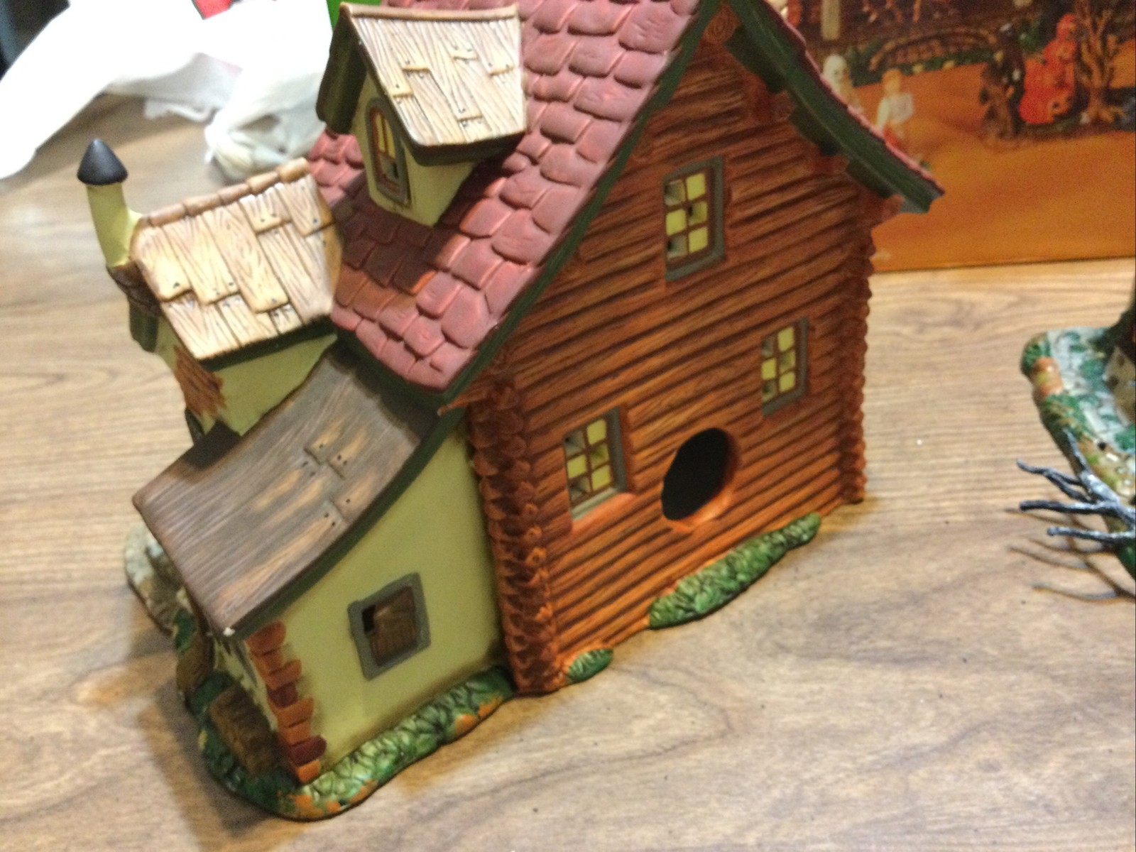 7 Piece Halloween Village Set Spooky Porcelain Lighted Houses Wal-mart Dept. 18.