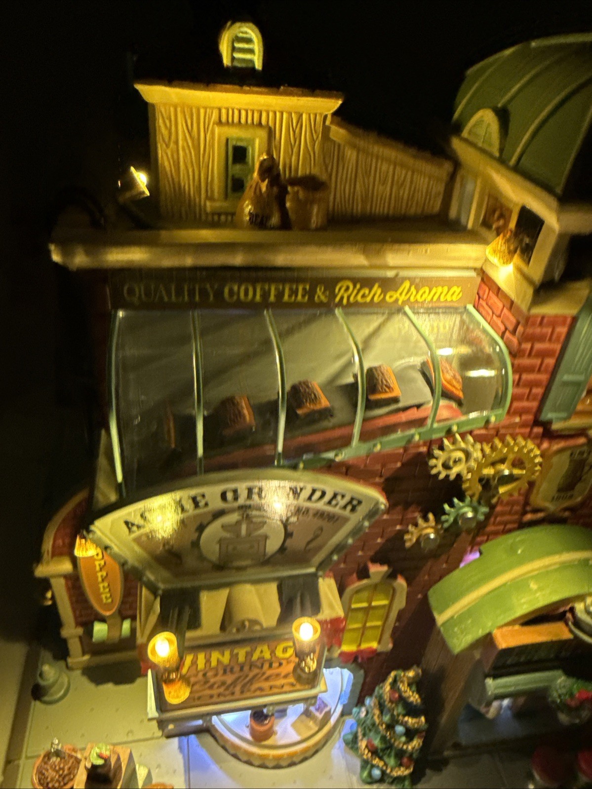 Lemax Grind Coffee Company Lighted & Sounds Tested Working Animated In Box