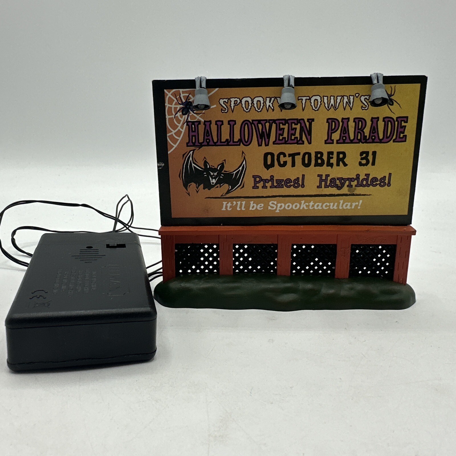 LEMAX SPOOKY TOWN Halloween Parade Lighted Billboard #04154 Retired 2016