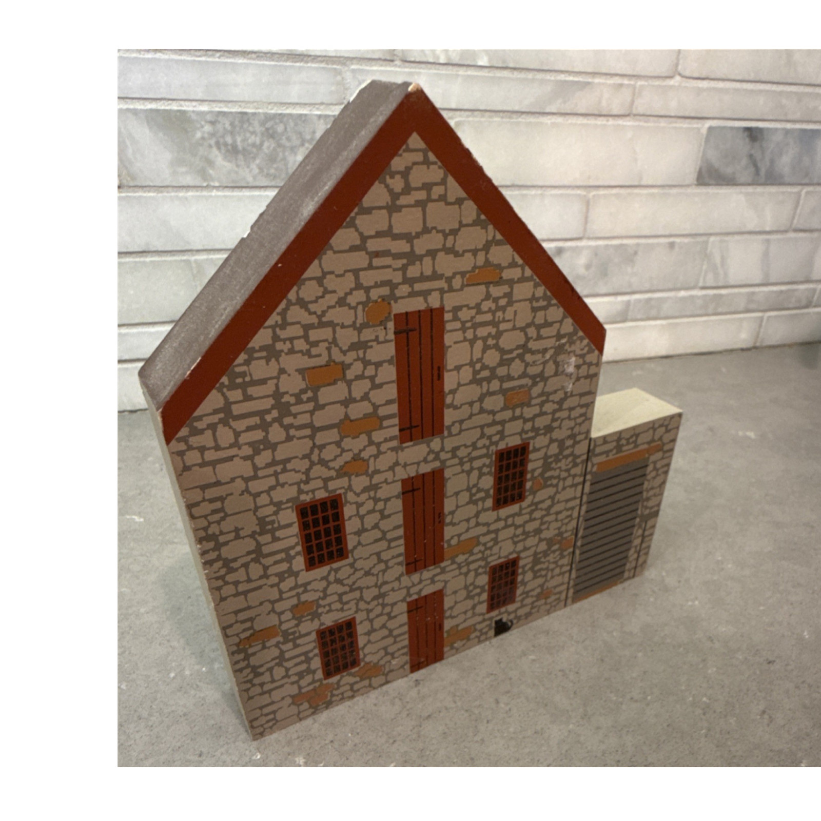 The Cat’s Meow Wayside Inn Grist Mill House Series XIV Wood Signed Faline 1996
