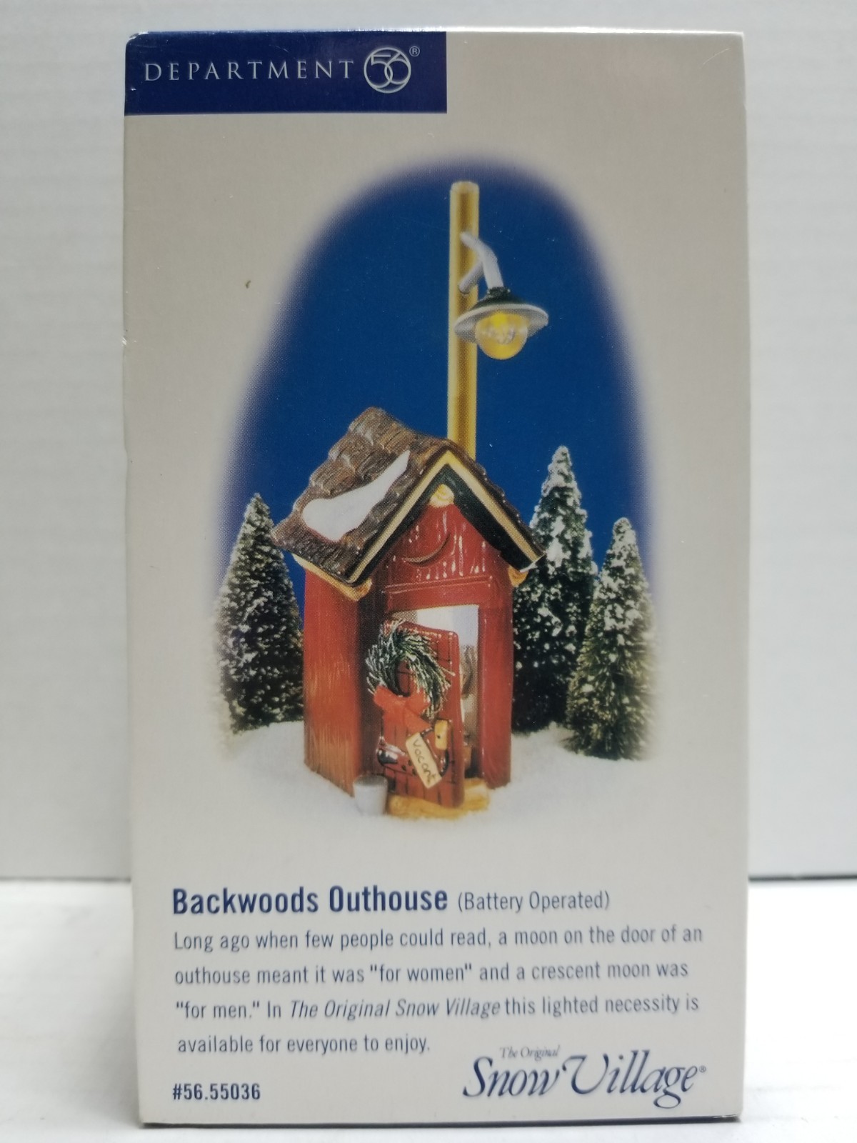 Dept 56 The Original Snow Village Backwoods Outhouse Accessory 1999 *As Is*