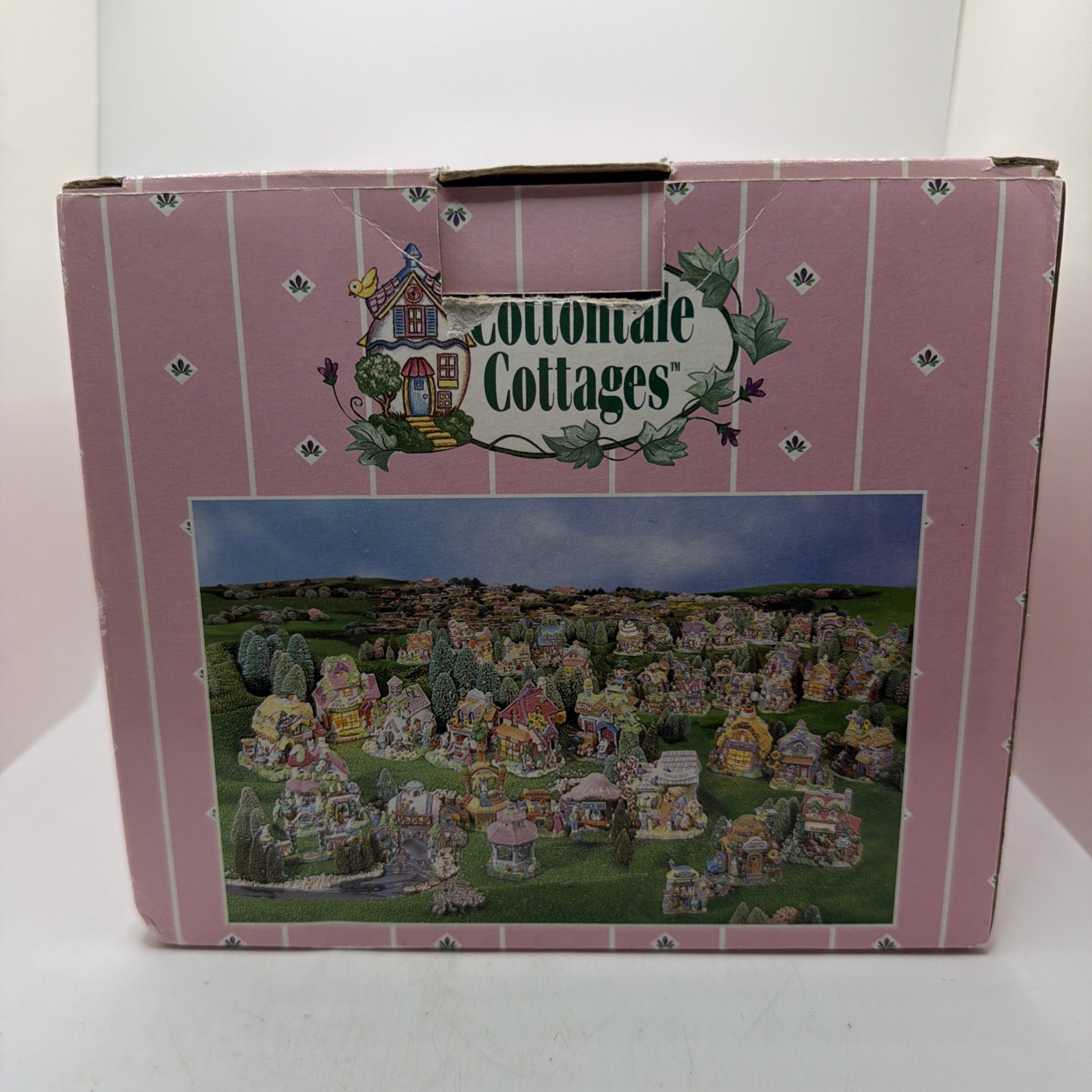 Cottontale Cottages Spring Bunny Easter Village FARM hand painted cottage w/ Box