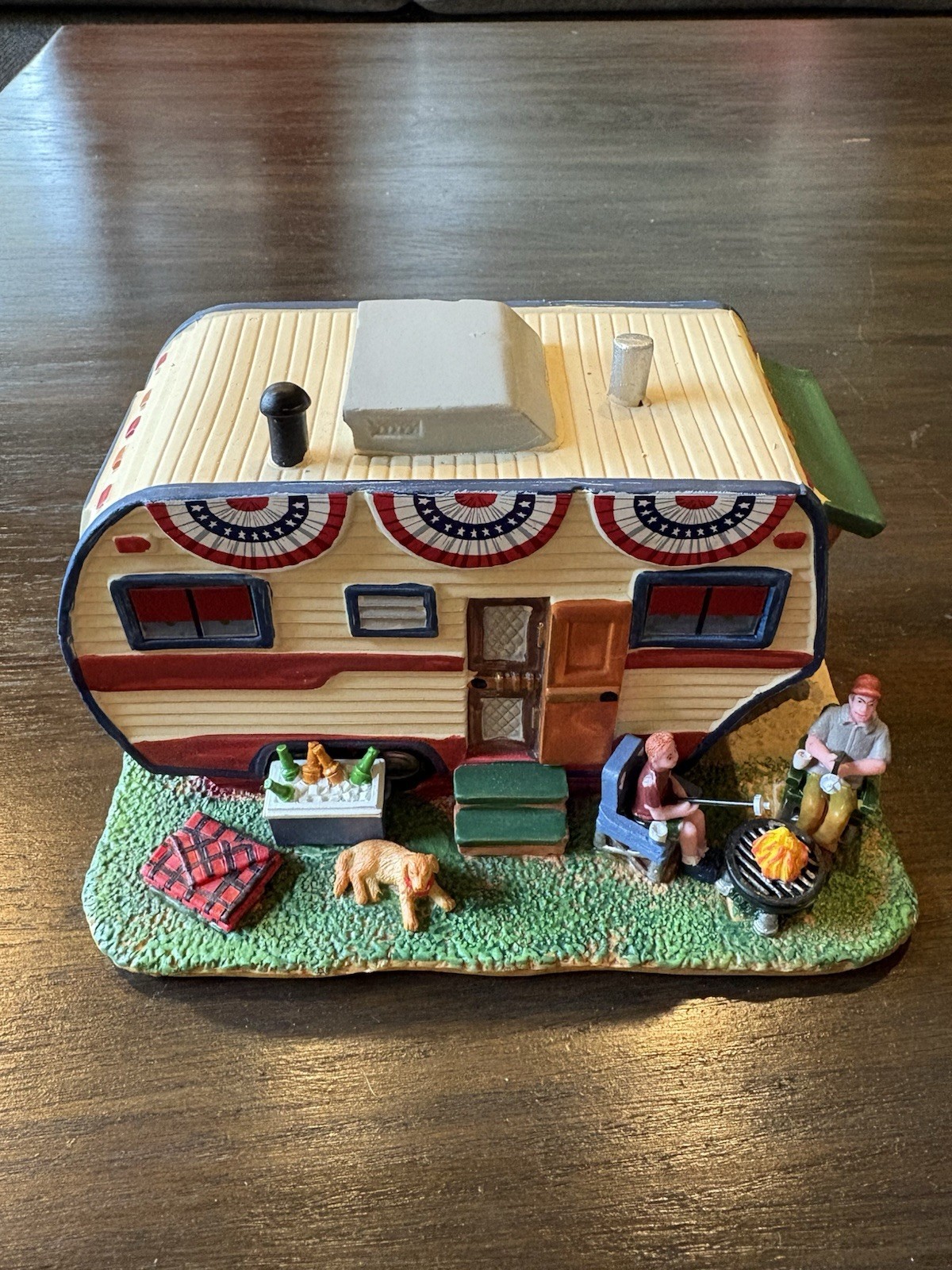 Lemax Porcelain Summer Trailer Americana Village Accessory Retired 85392 July 4