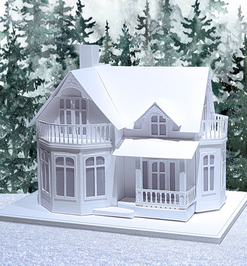 DIY Putz Cottage House Kit Pre-Cut Mini Village FREESHIP USA