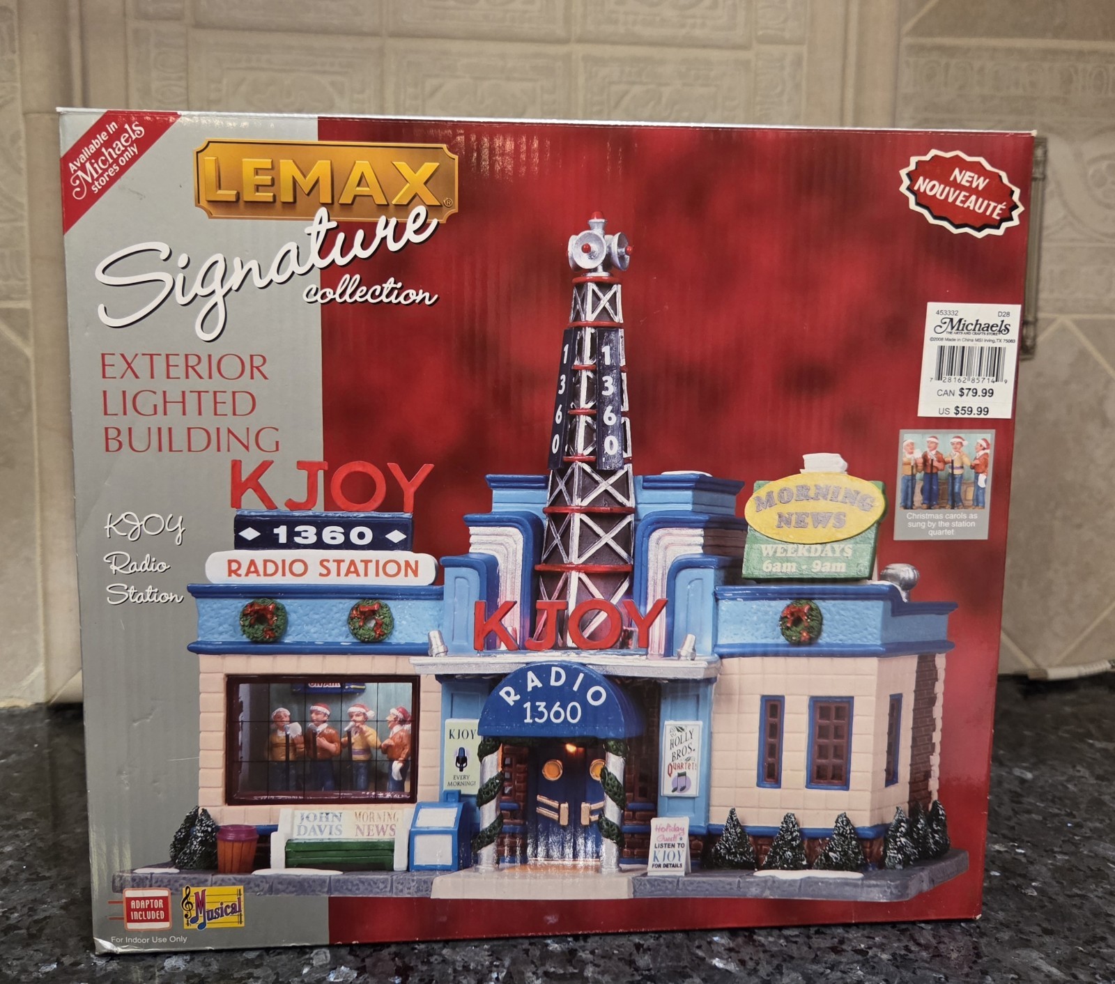 Rare & Retired Lemax Signature Collection~KJOY Radio Station~2008~Light & Sounds