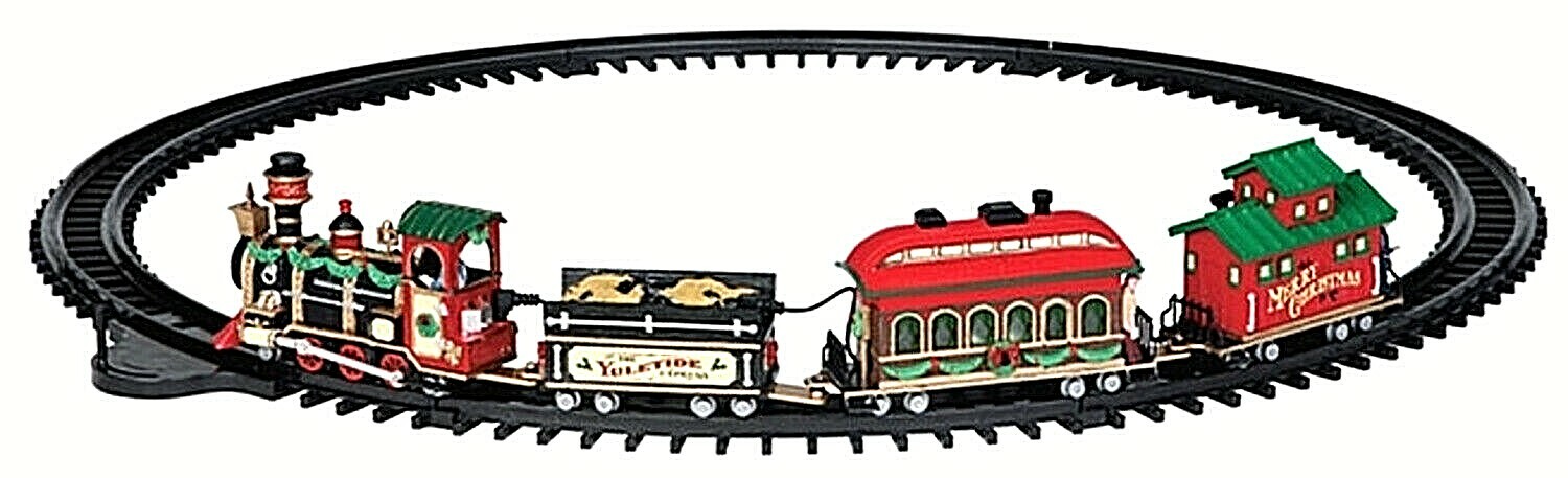 Lemax 24472 YULETIDE EXPRESS TRAIN SET 16 Pc Christmas Village Decor I