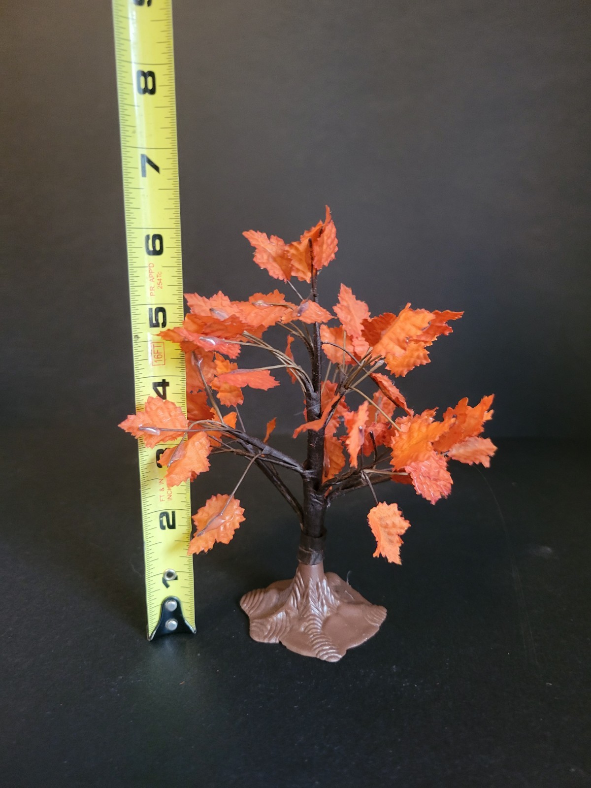 Lemax Spooky Town Halloween Fall Village 6″ Maple Tree 44146 Red Orange Leaves