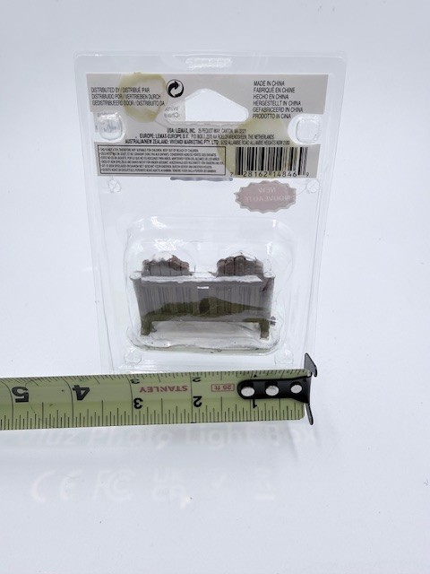 Lemax Christmas village Winter Adirondack bench with bunnies #14846