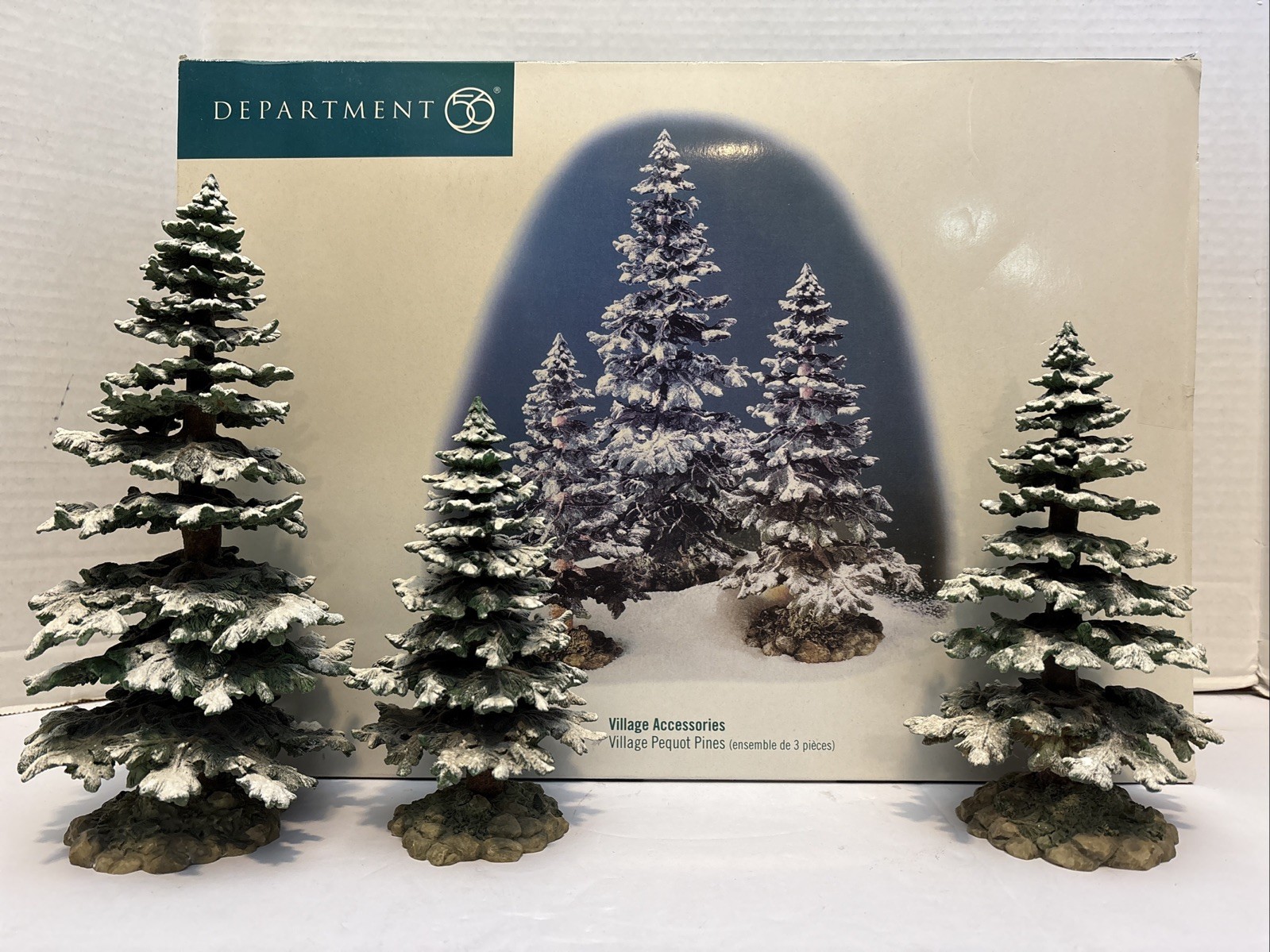 Pre-Owned/Used*Department 56 “Village Pequot Pines”*Set of 3 Trees