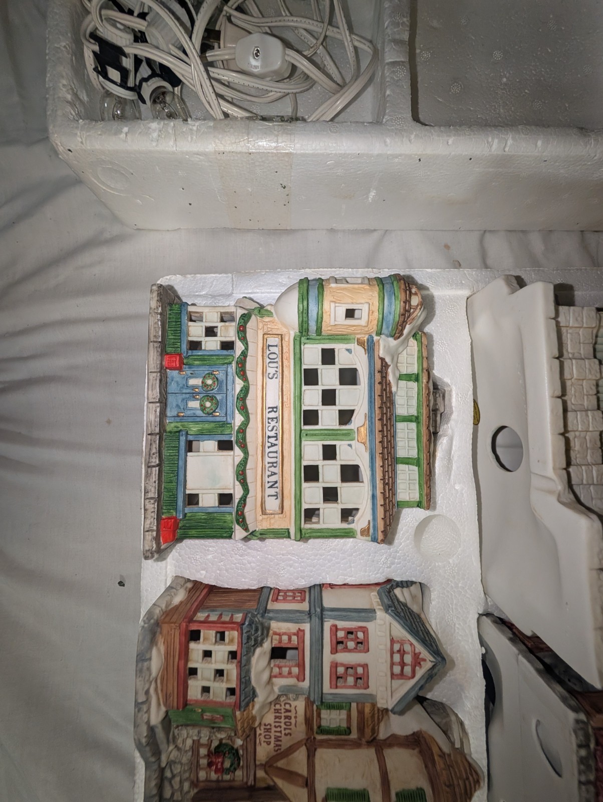 Traditions 39 Piece Porcelain Victorian Village Illuminated Christmas Set