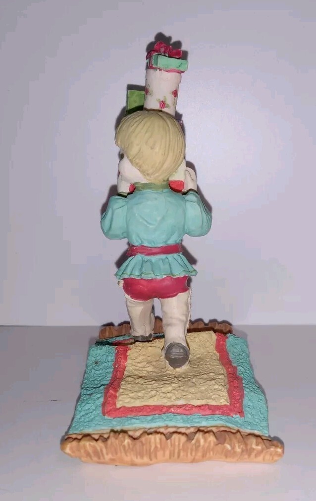 Vintage 1992 GEO. Z. LEFTON “Memories of Home” Figurine Boy With Gifts!