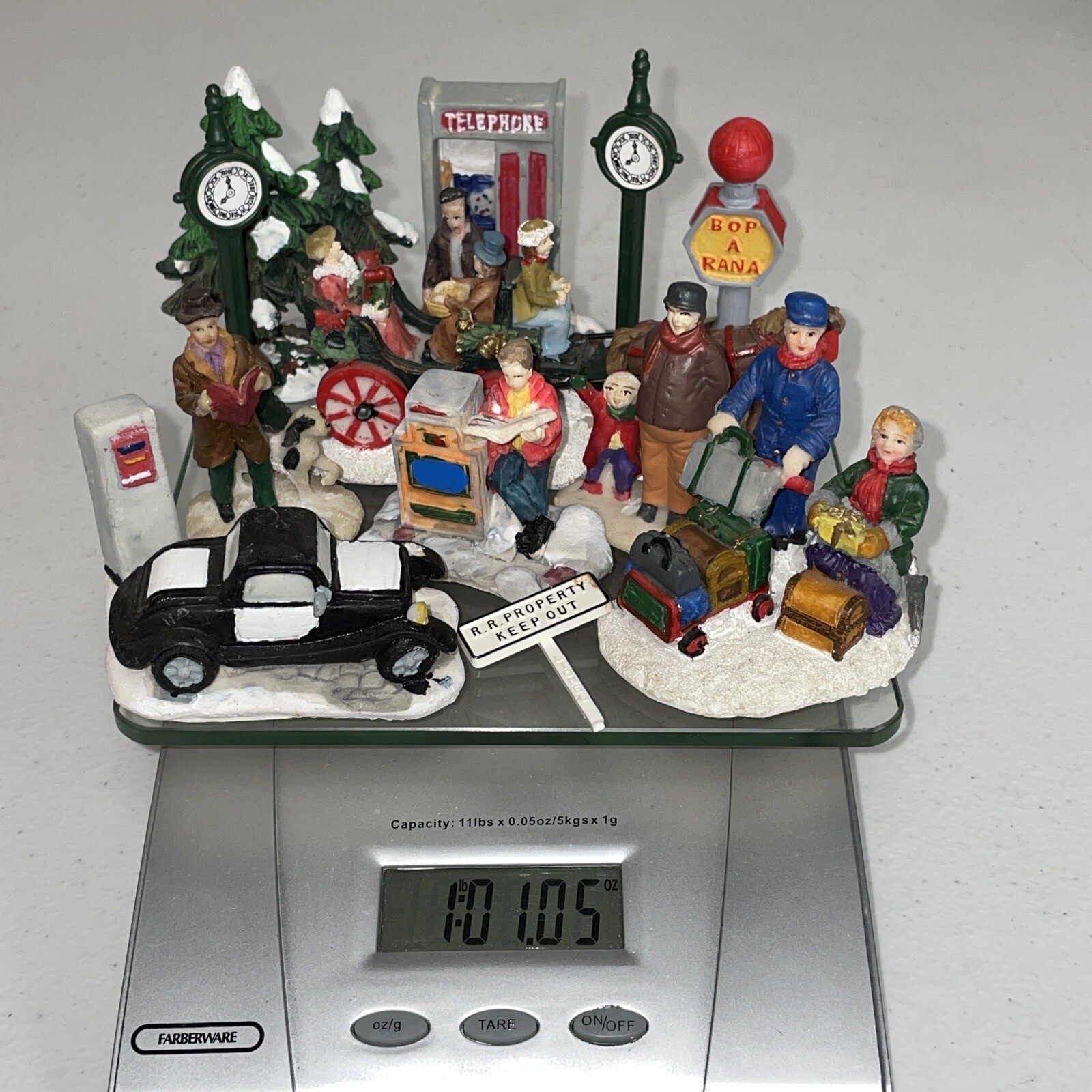 Vintage Christmas Village Figurine Lot Various Christmas Santa Clause Figures