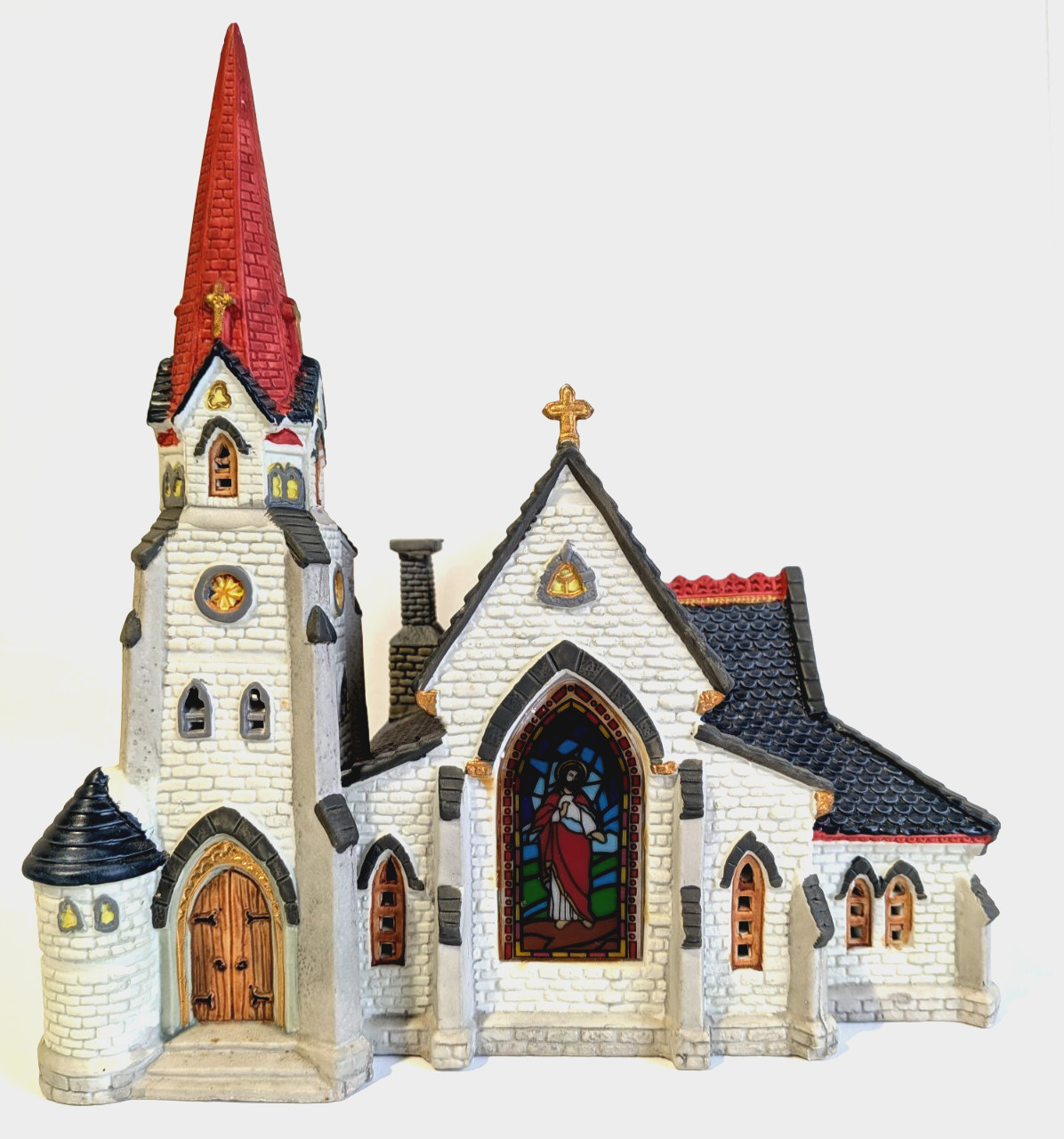 Lemax St. Matthew’s Church Lighted includes Switched Cord and Bulb 45116
