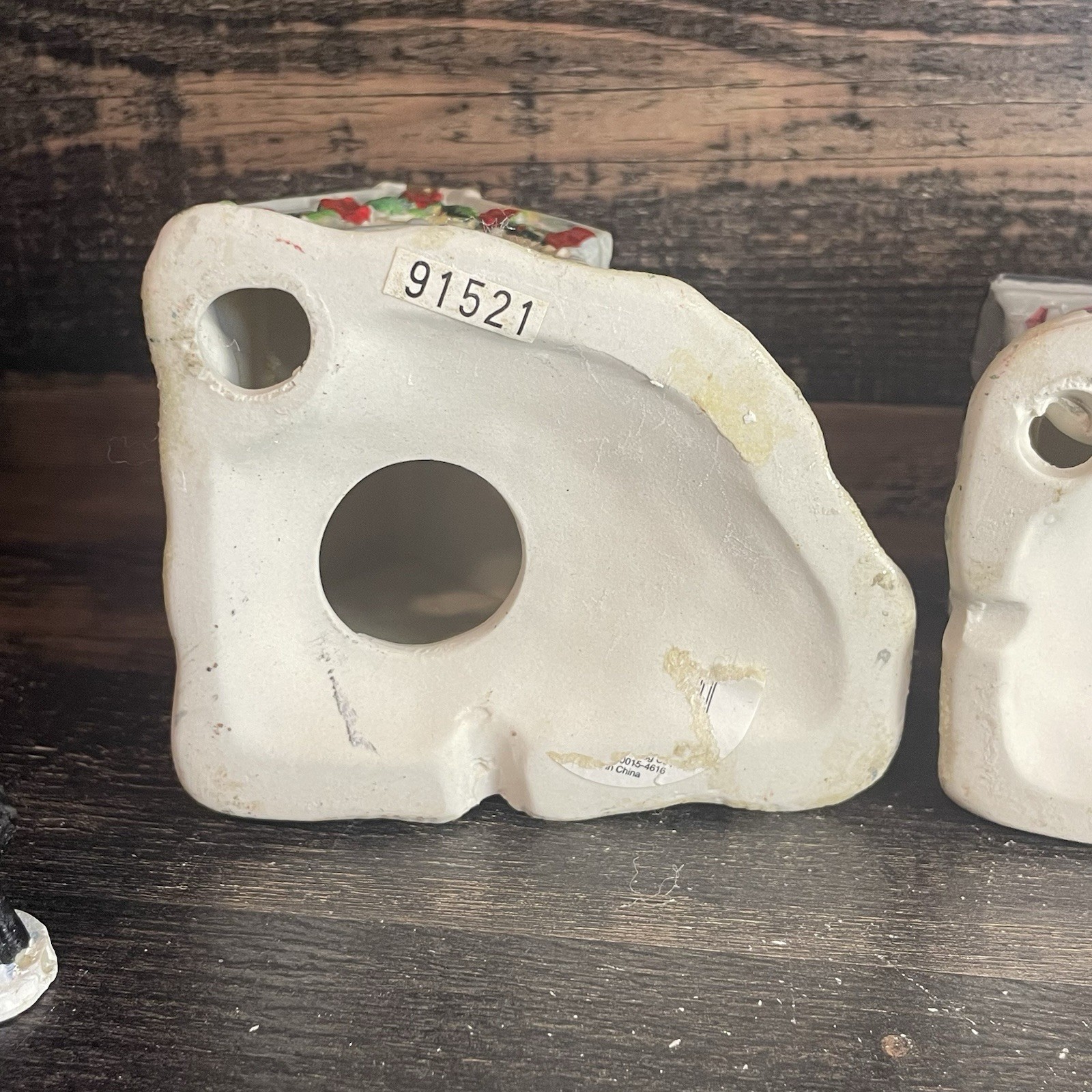 Vintage Porcelain Christmas Village Lot: School, Church & Priest Figurine