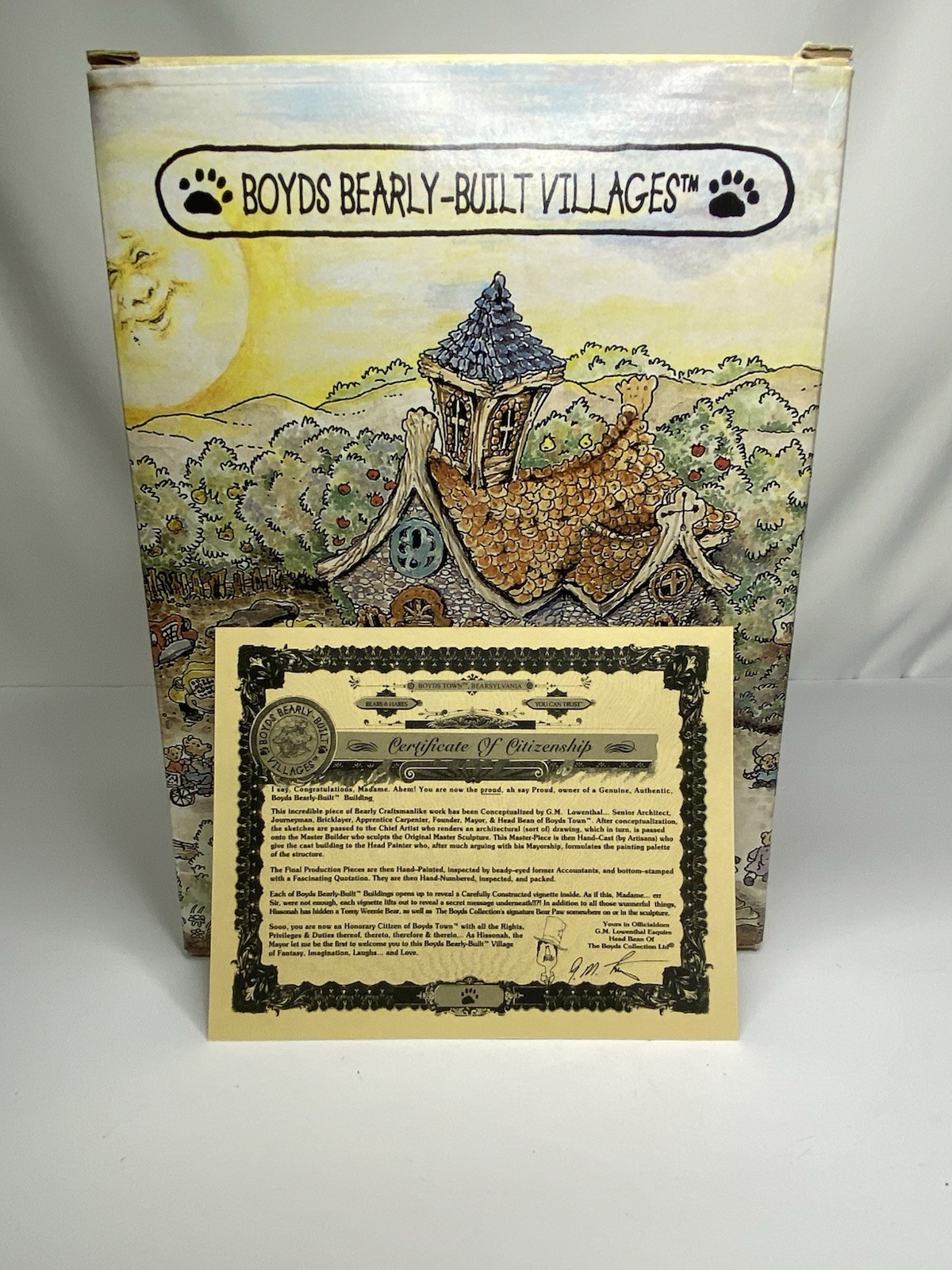 Boyds Bearly-Built Villages Chapel in the Woods 19003 Complete Box COA Bear 2000