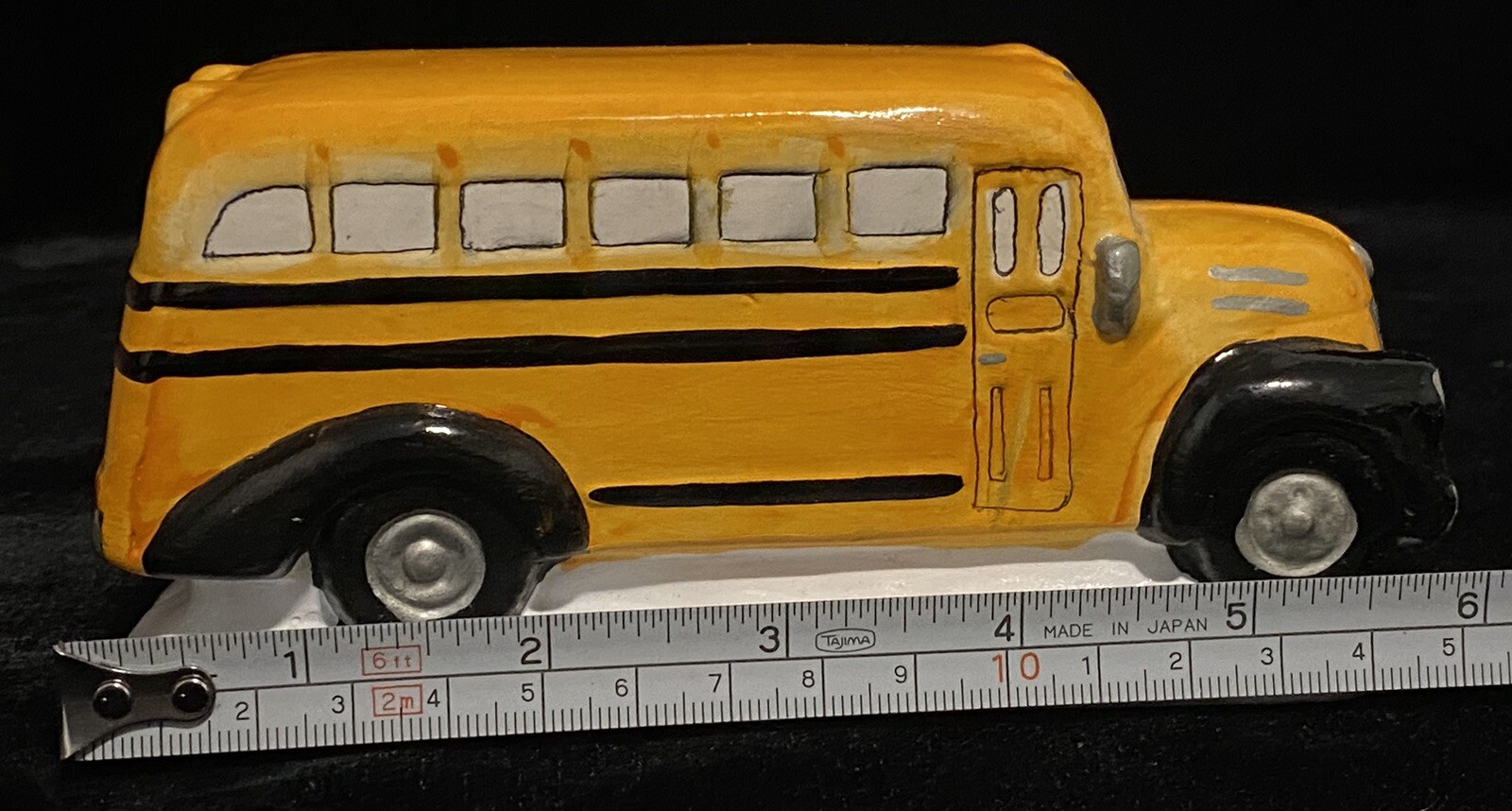 Christmas Valley Village Automobile Yellow Merryville Public School Bus 1993