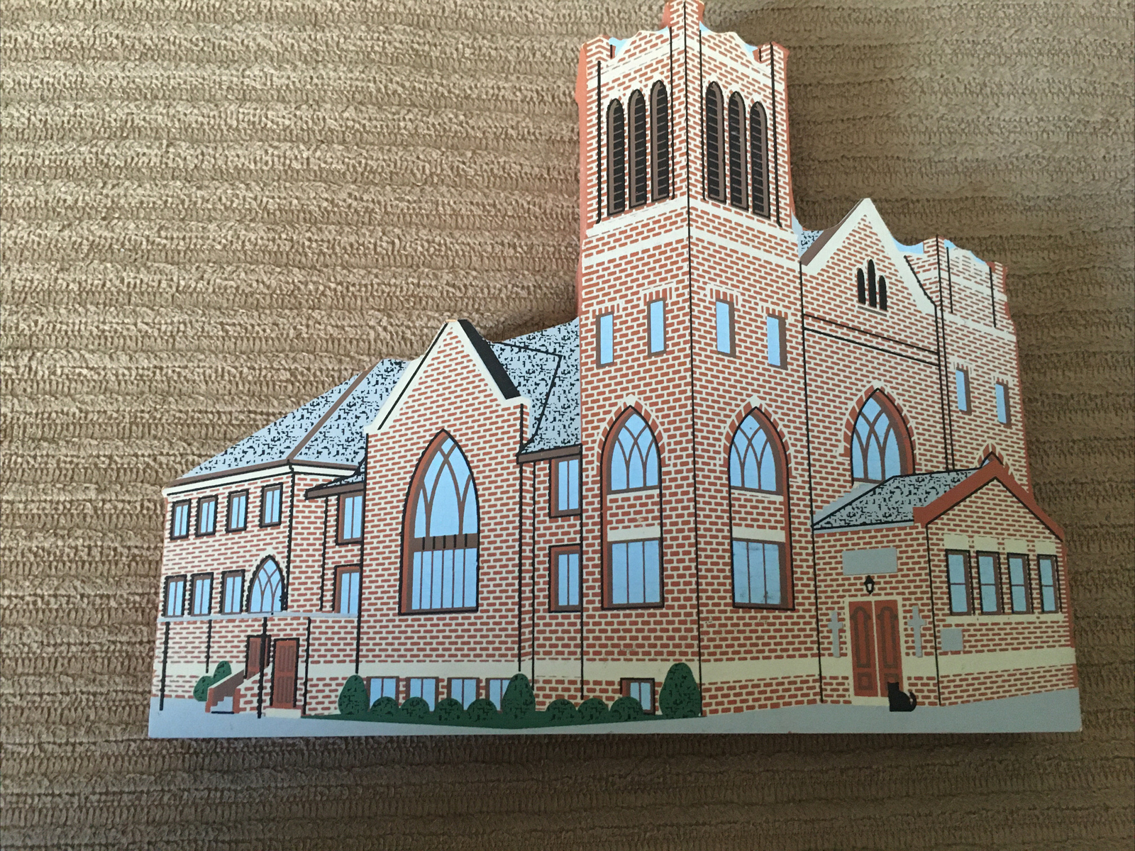 Cat’s Meow First Christian Church Mount Vernon Ohio Wooden Shelf Sitter 99