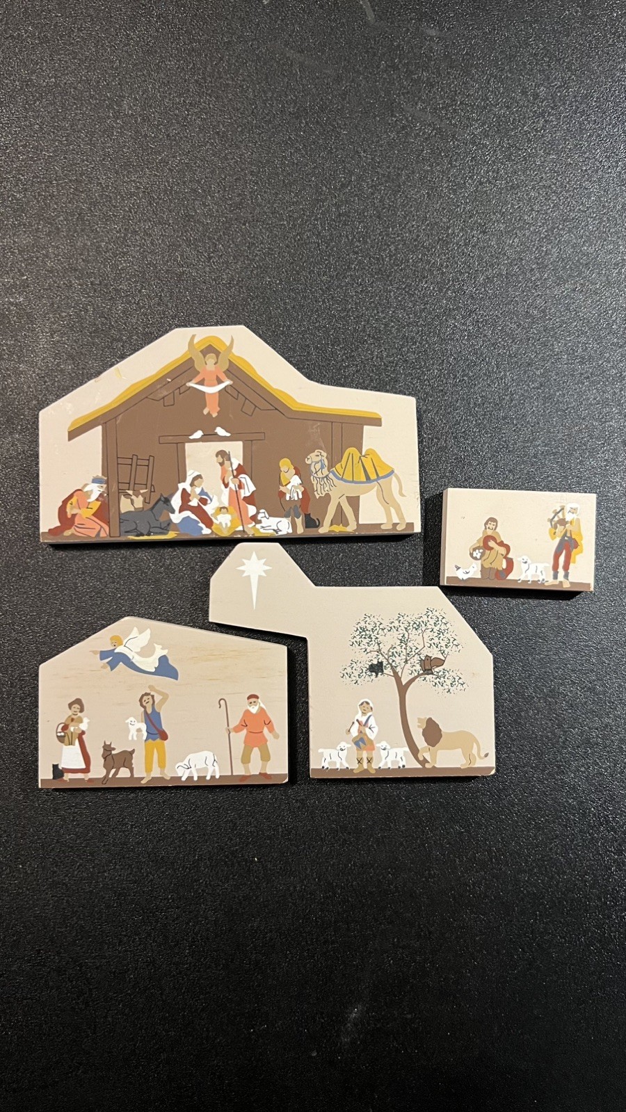 4 Piece Cat’s Meow Village Nativity Scene 1993 & 1994 Vintage Faline