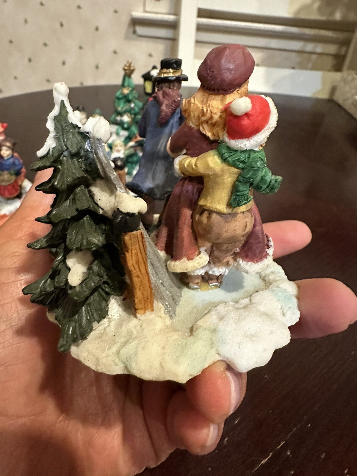 Mervyns ? Unbranded Christmas Village- 2.5 To 4 Inches Tall Lot Of 3